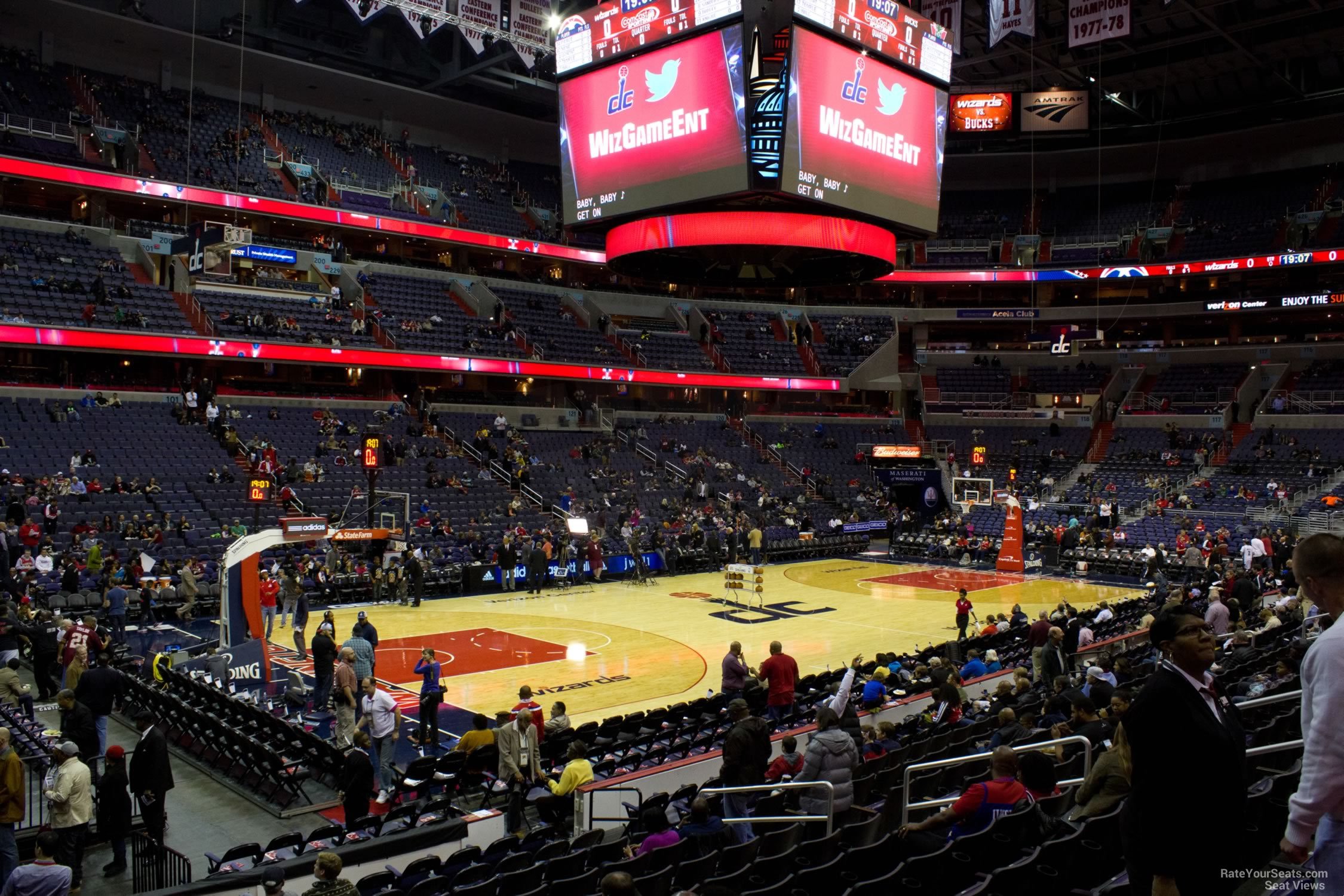 section 109, row n seat view  for basketball - capital one arena