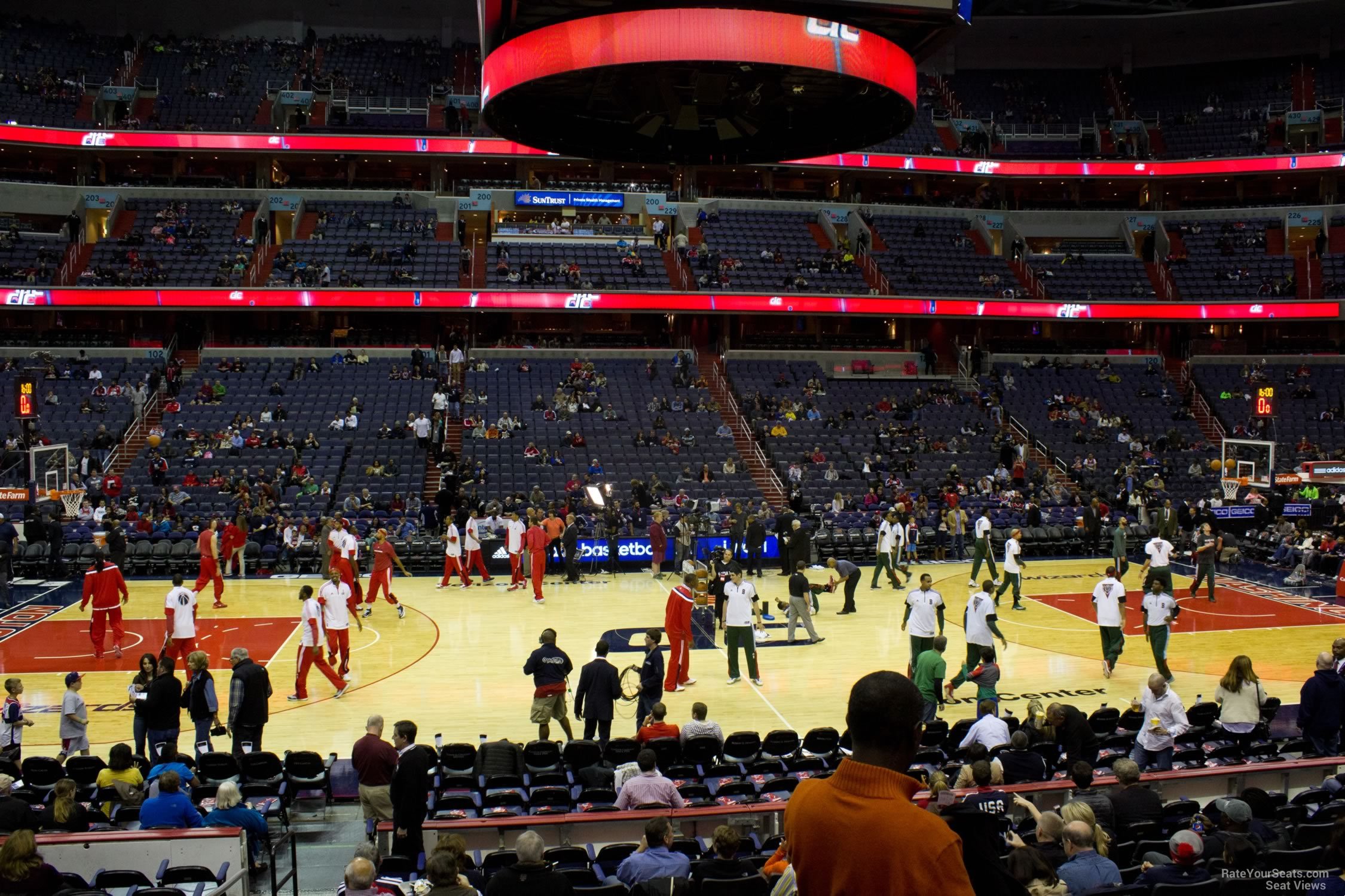 section 111, row n seat view  for basketball - capital one arena