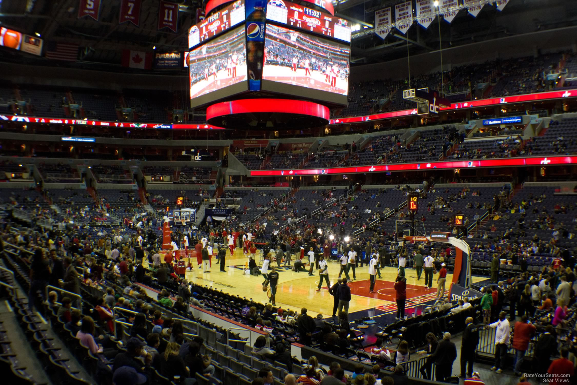 section 114, row n seat view  for basketball - capital one arena