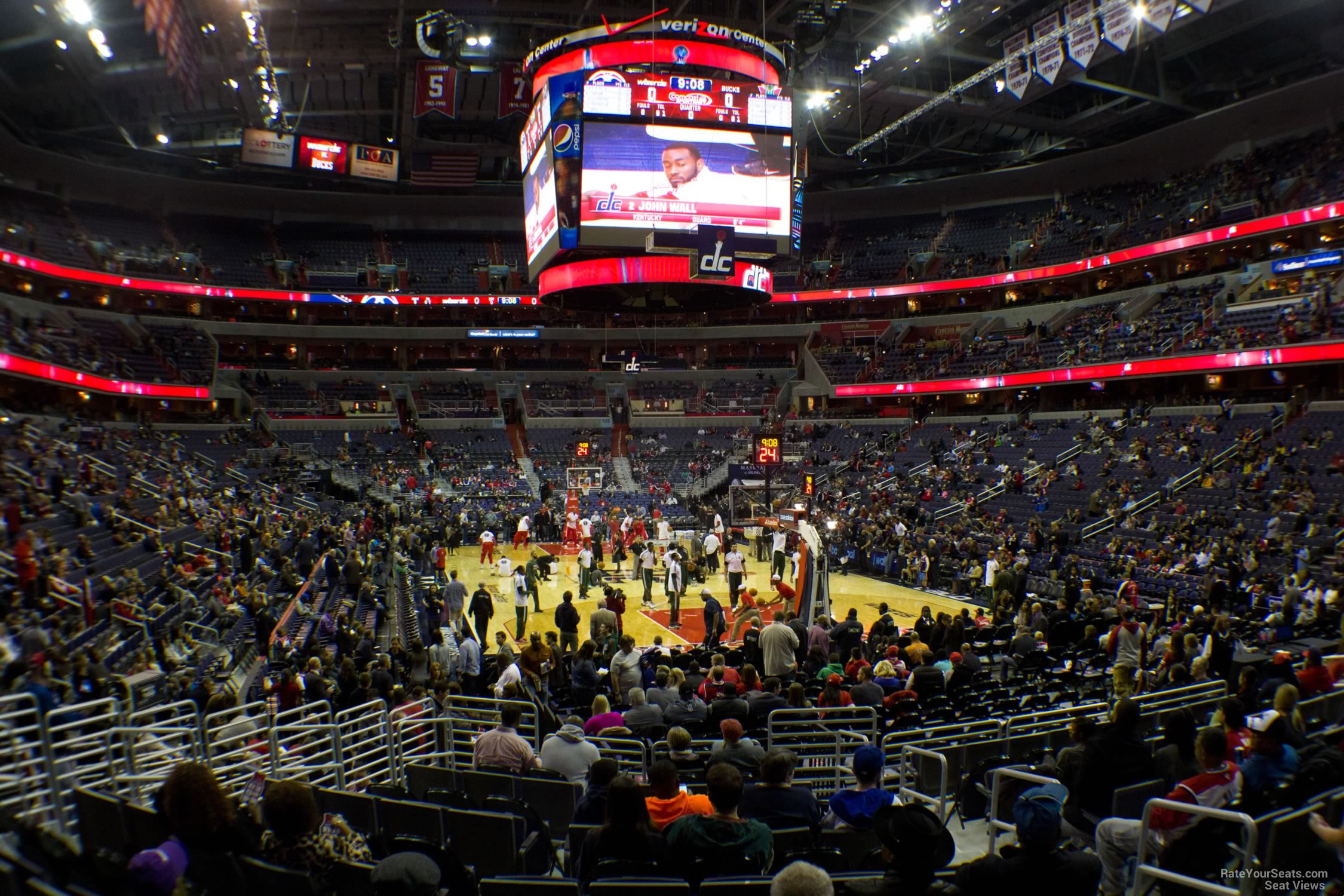 section 115, row n seat view  for basketball - capital one arena