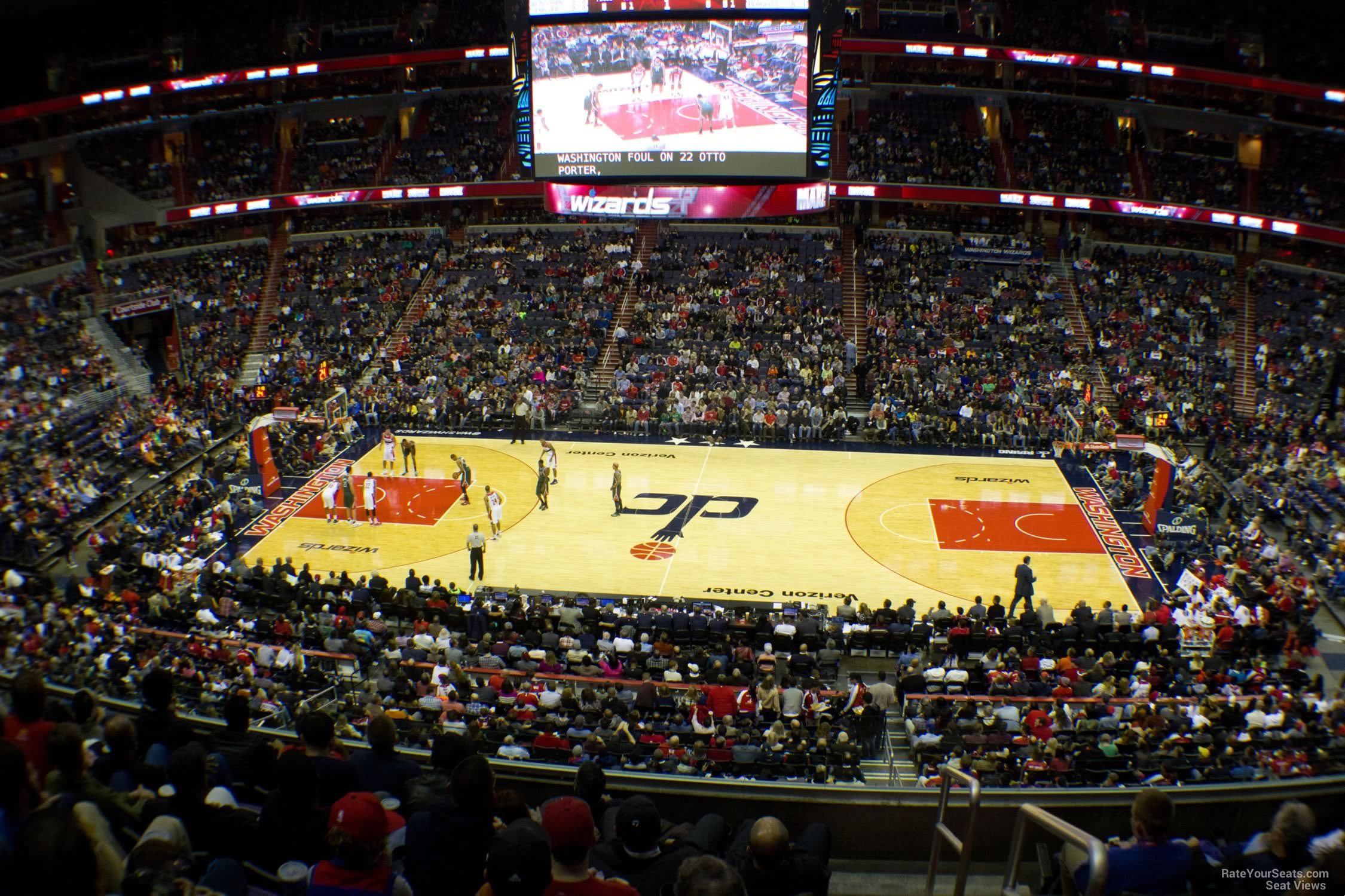 section 200, row f seat view  for basketball - capital one arena