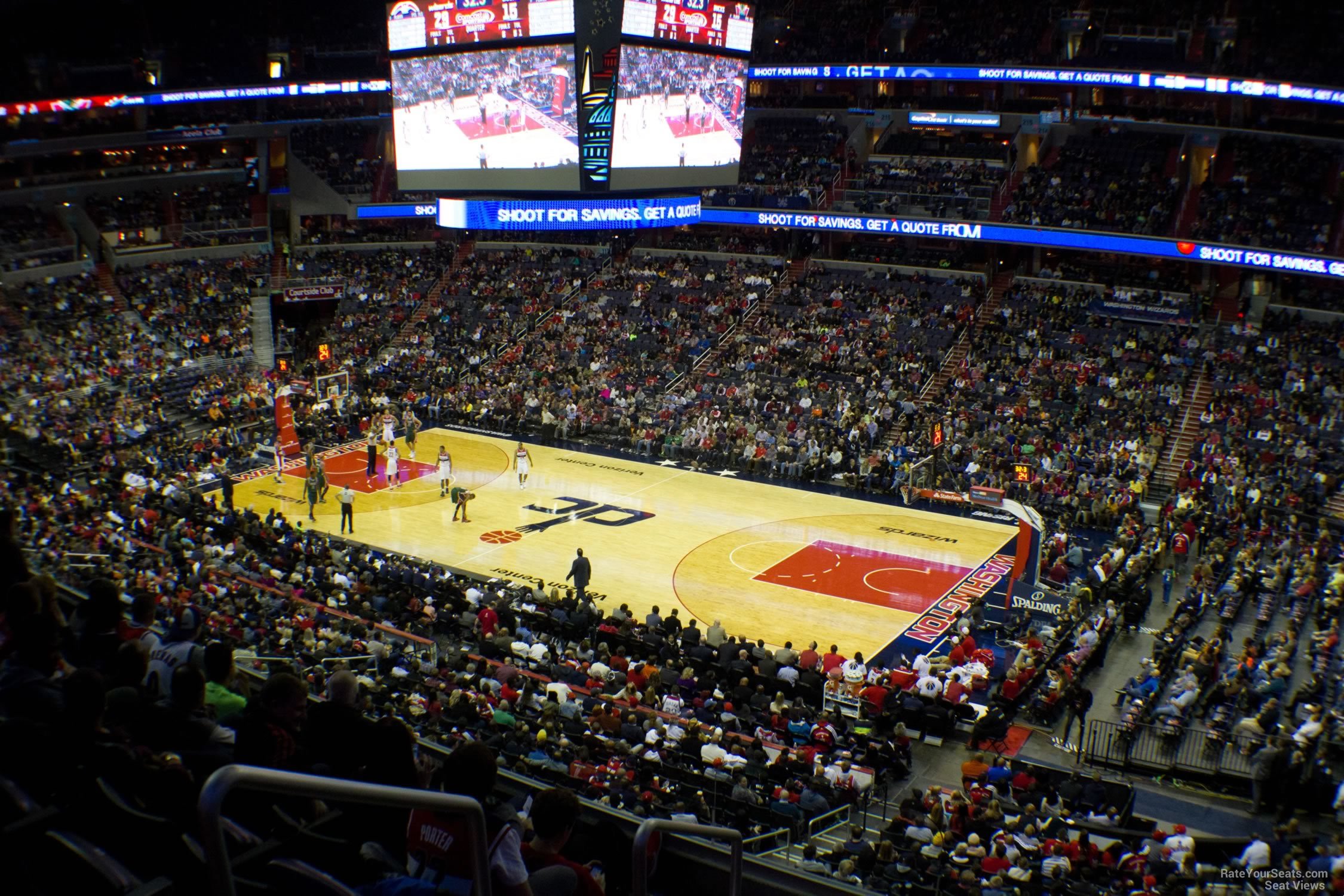 section 203, row f seat view  for basketball - capital one arena