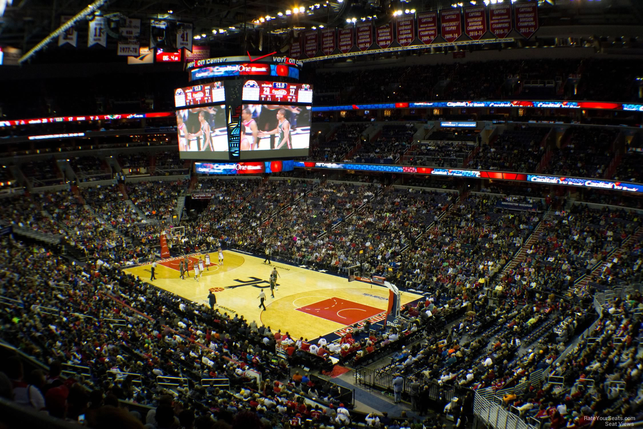 section 204, row f seat view  for basketball - capital one arena