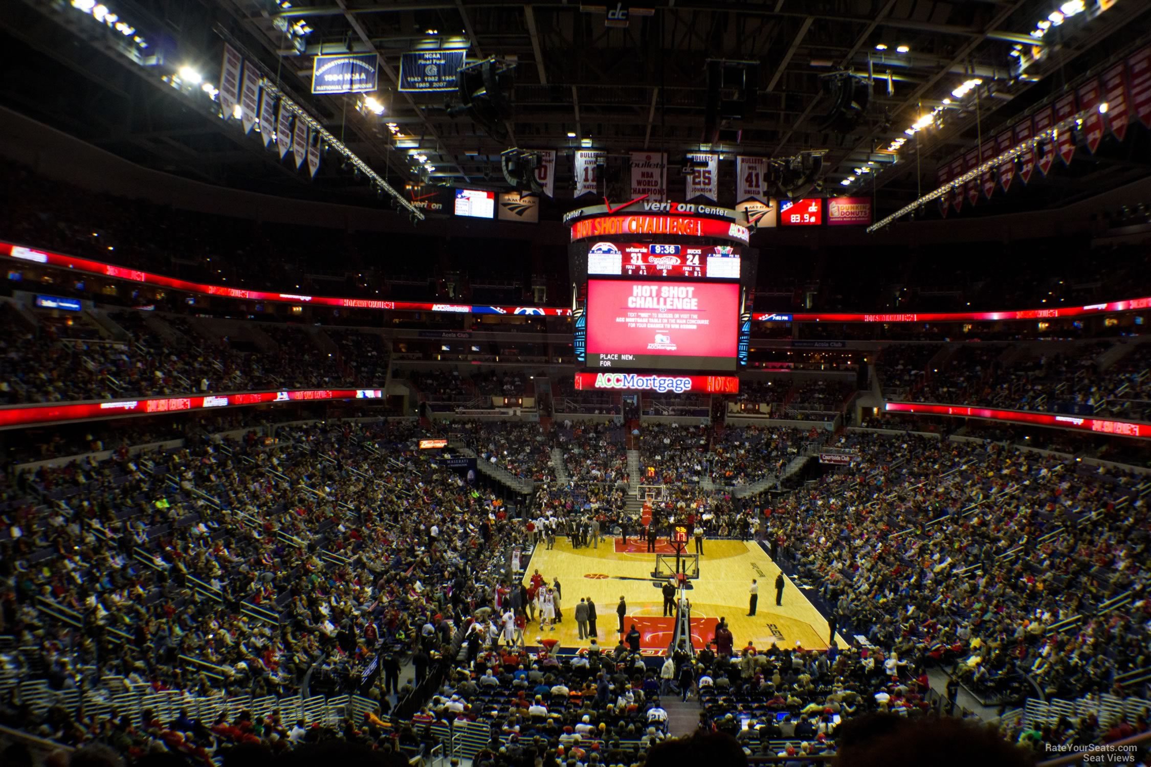 section 205, row f seat view  for basketball - capital one arena