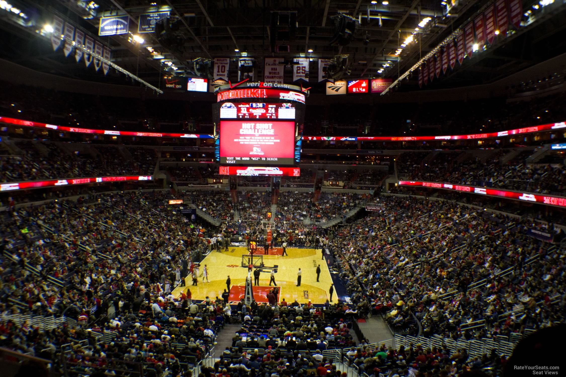 section 206, row f seat view  for basketball - capital one arena