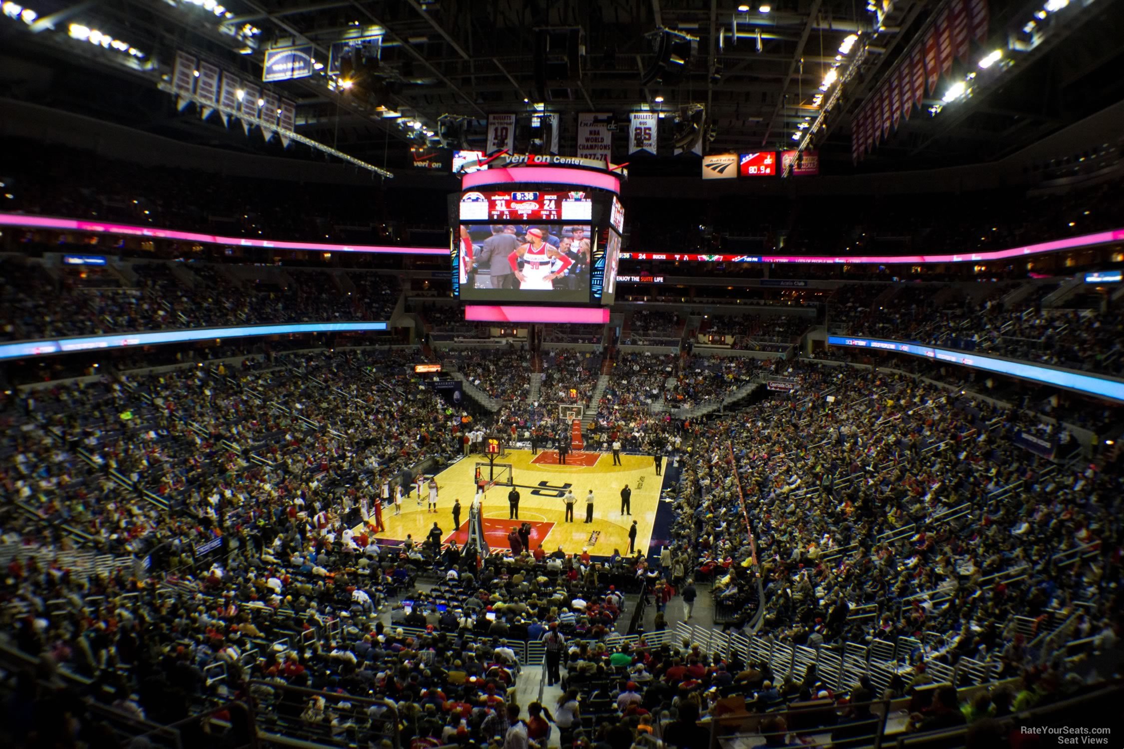 section 207, row f seat view  for basketball - capital one arena