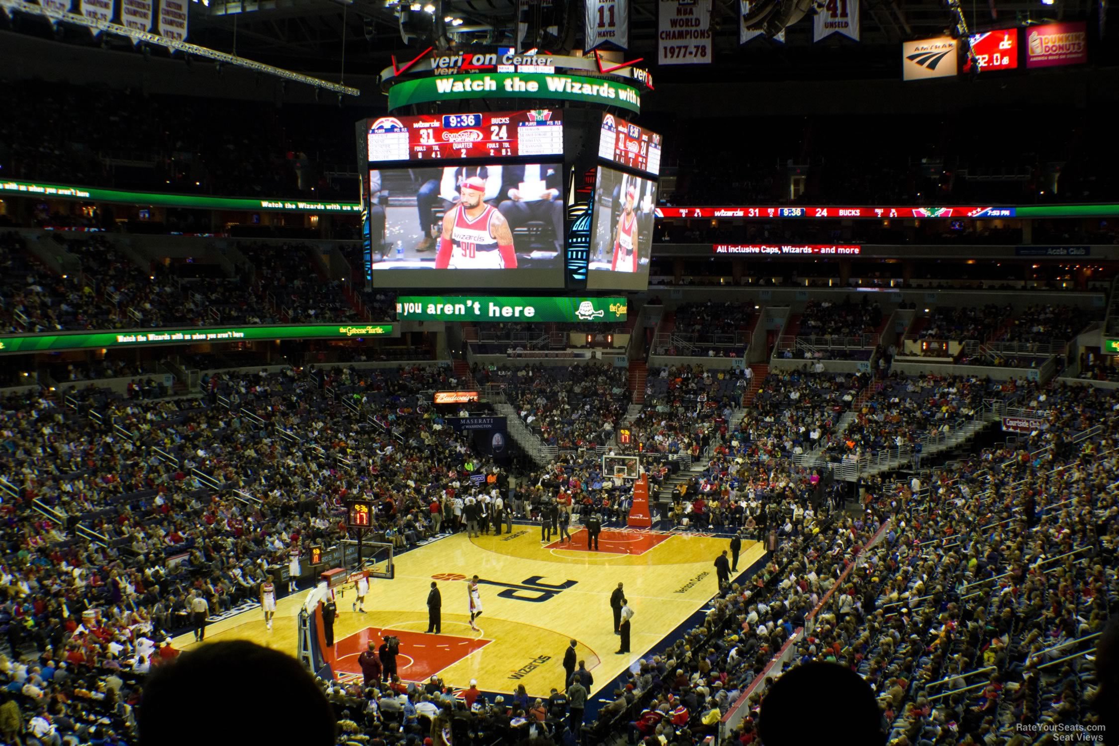 section 209, row f seat view  for basketball - capital one arena