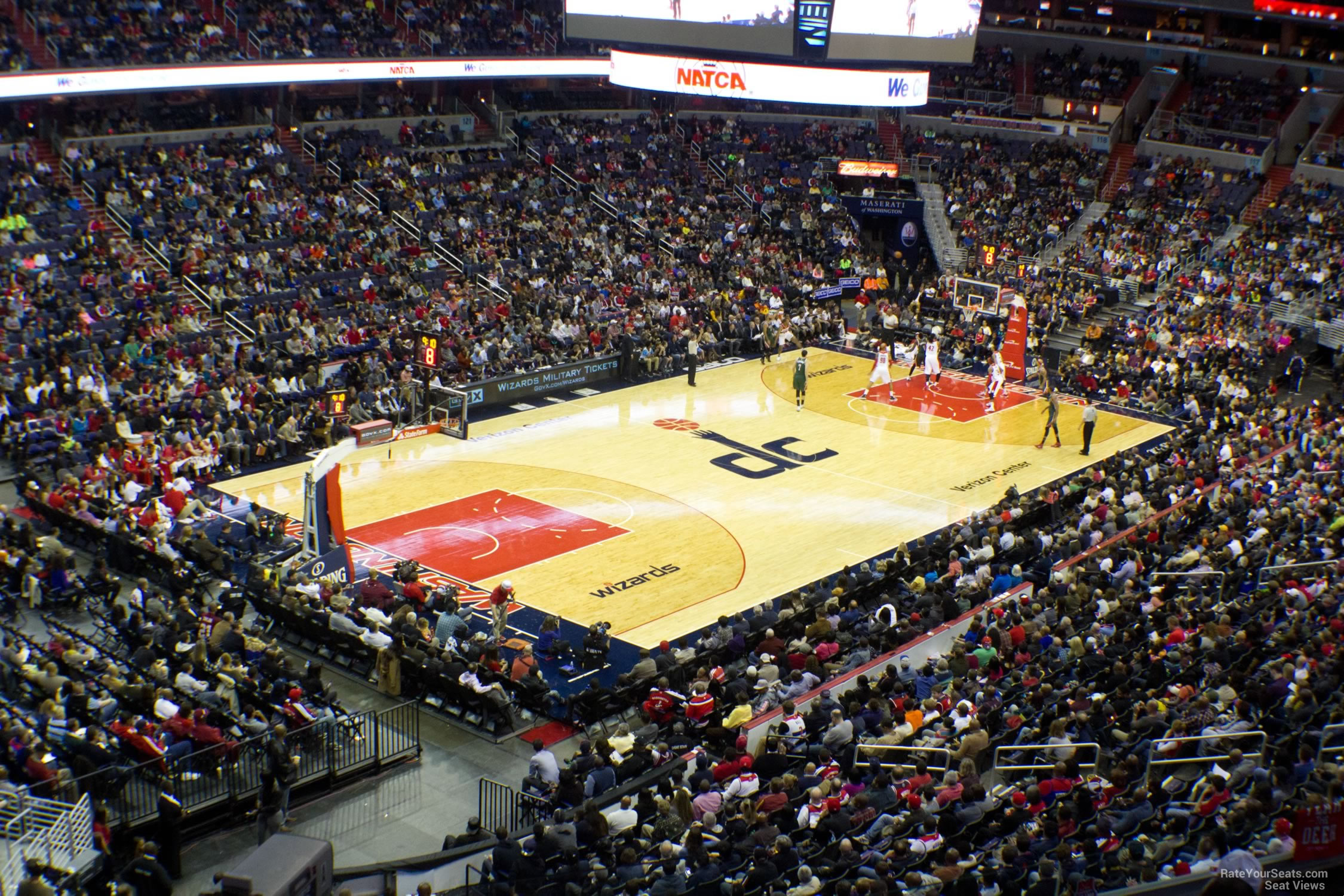 section 210, row f seat view  for basketball - capital one arena