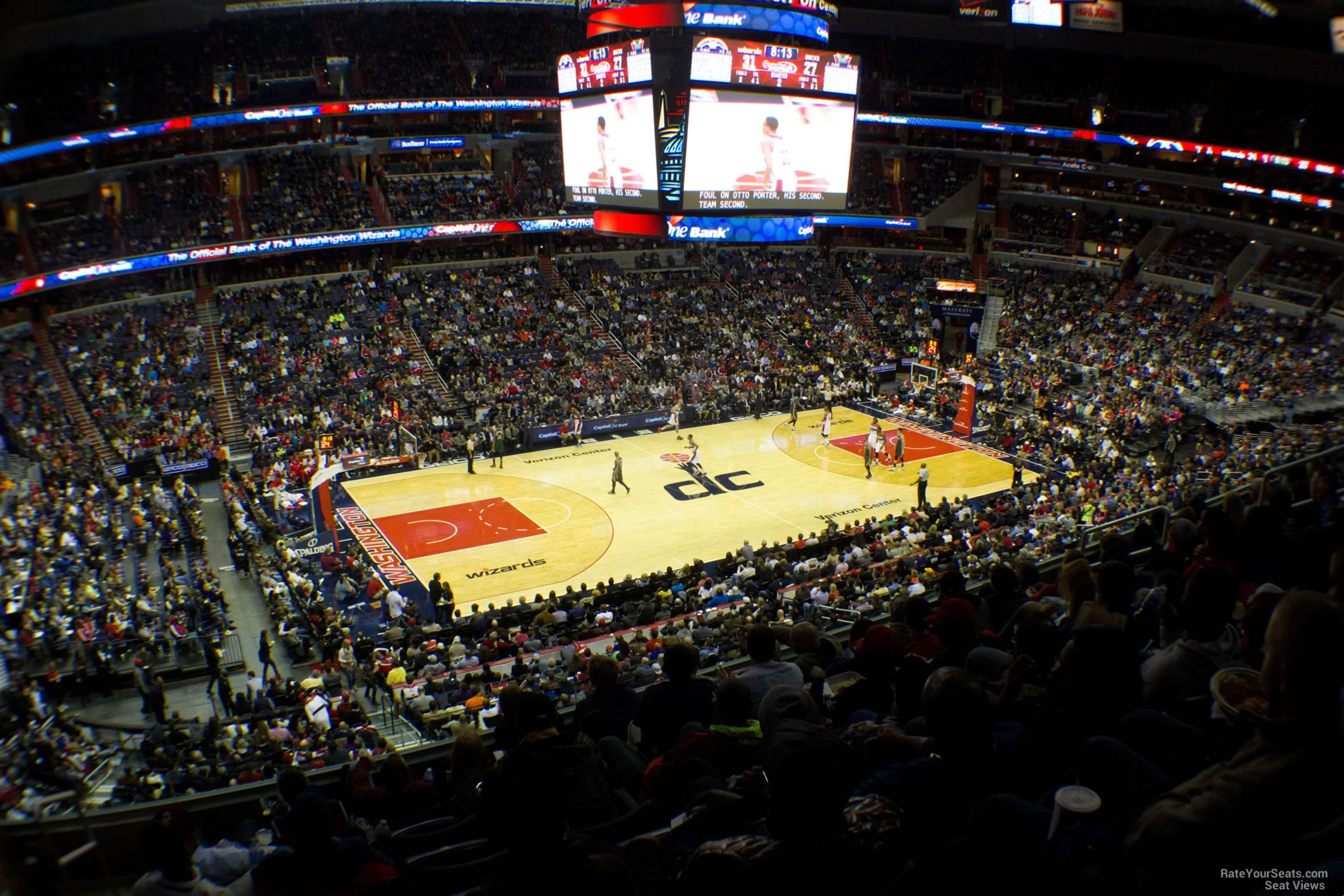 section 213, row f seat view  for basketball - capital one arena