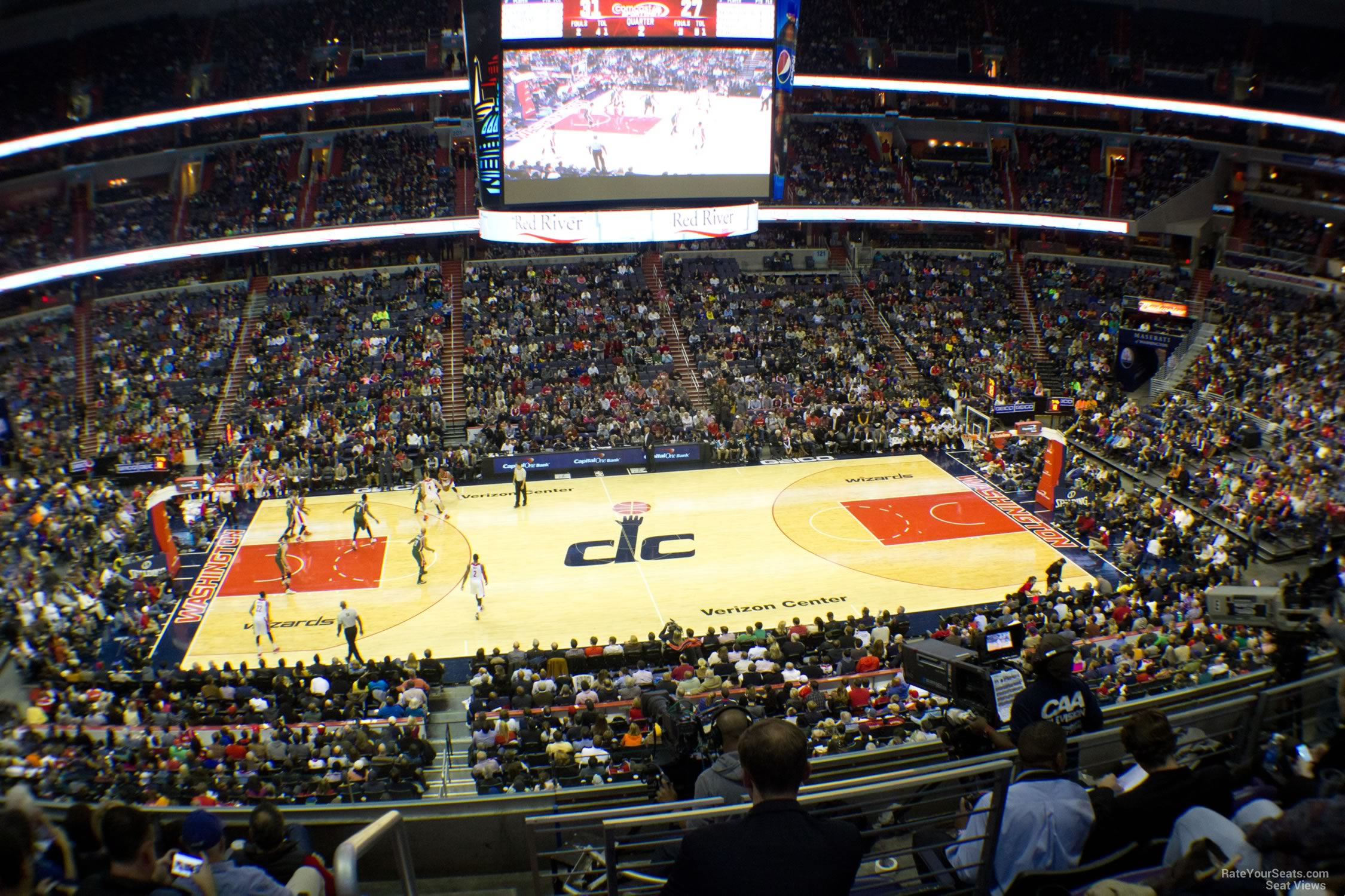 section 215, row f seat view  for basketball - capital one arena