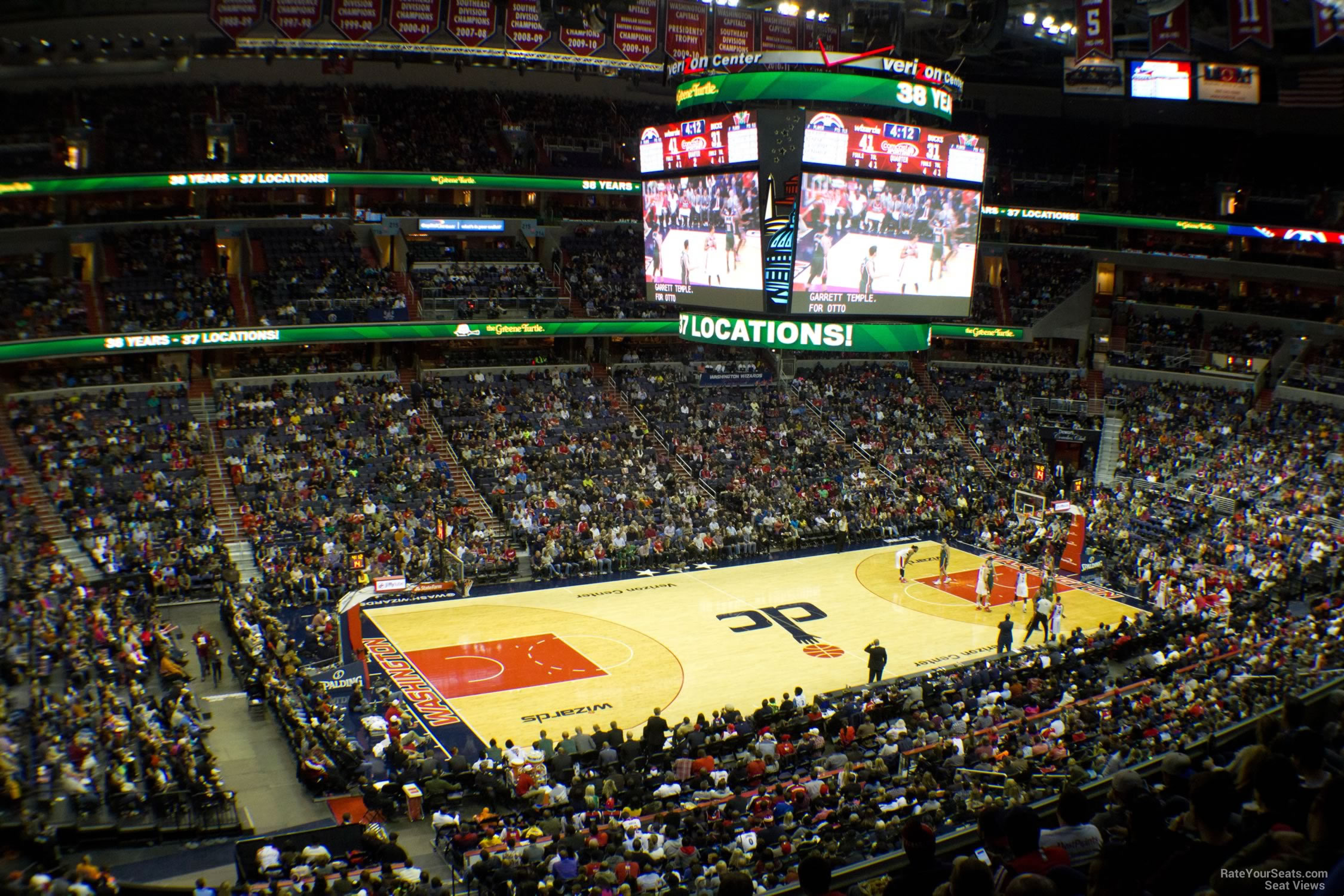 section 227, row f seat view  for basketball - capital one arena