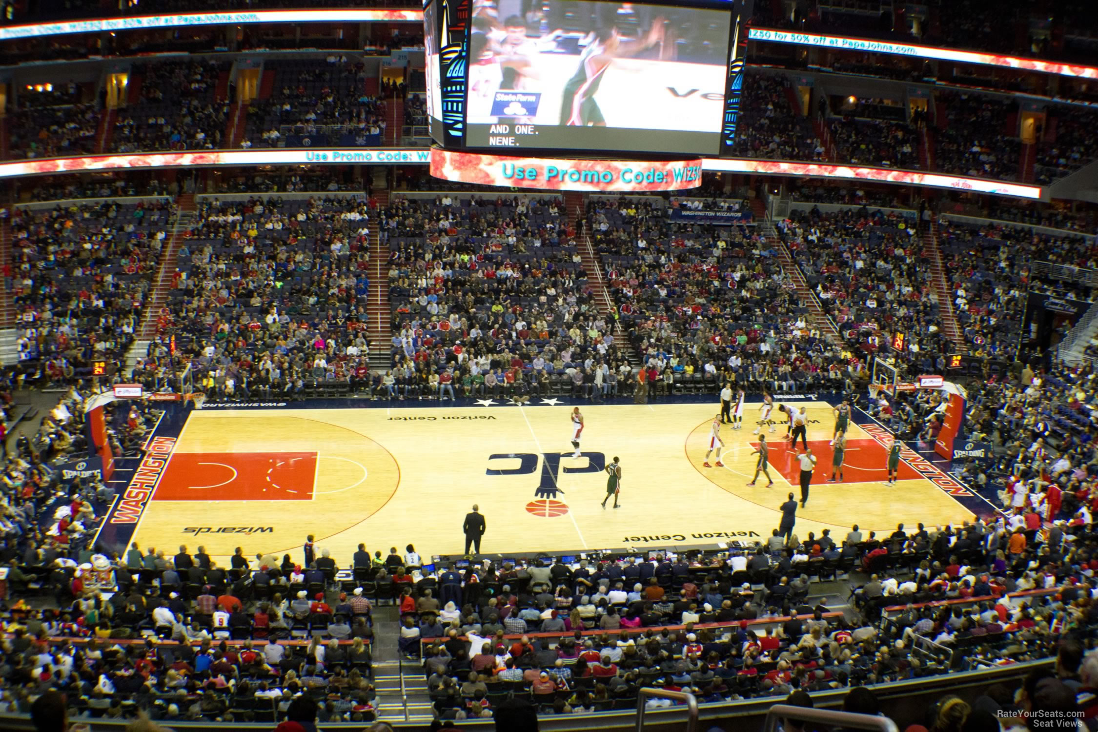 section 229, row f seat view  for basketball - capital one arena