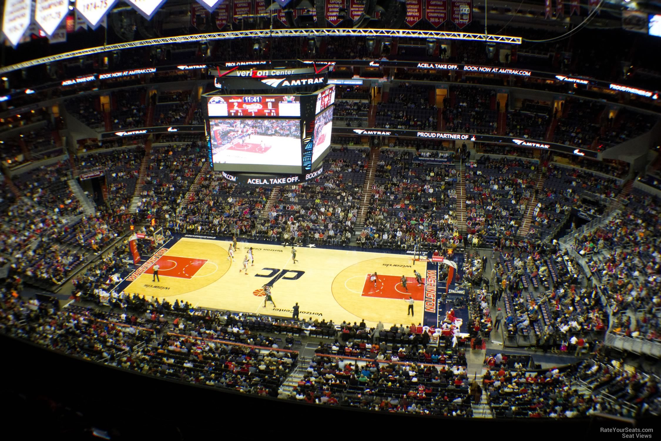 section 402, row f seat view  for basketball - capital one arena