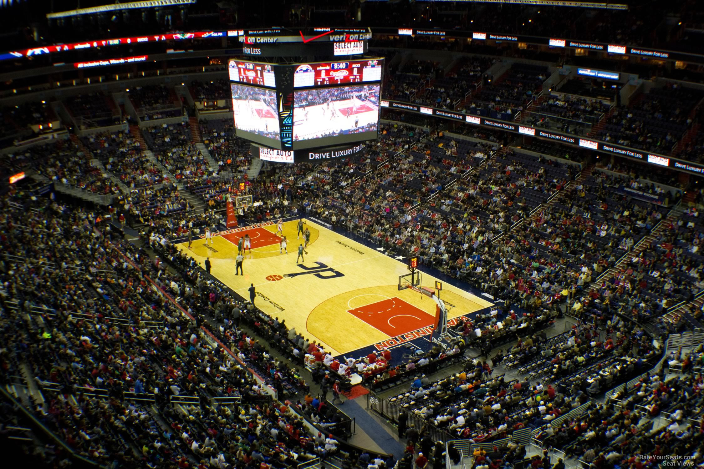 section 405, row f seat view  for basketball - capital one arena