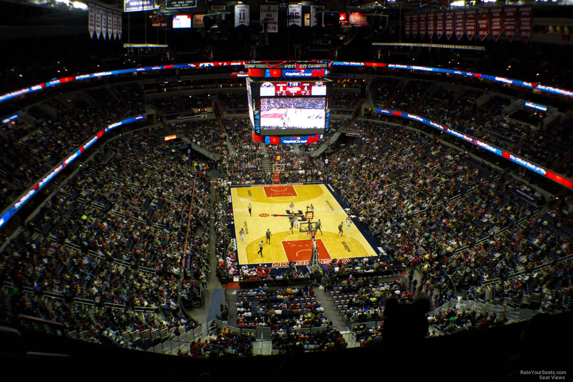 section 408, row f seat view  for basketball - capital one arena