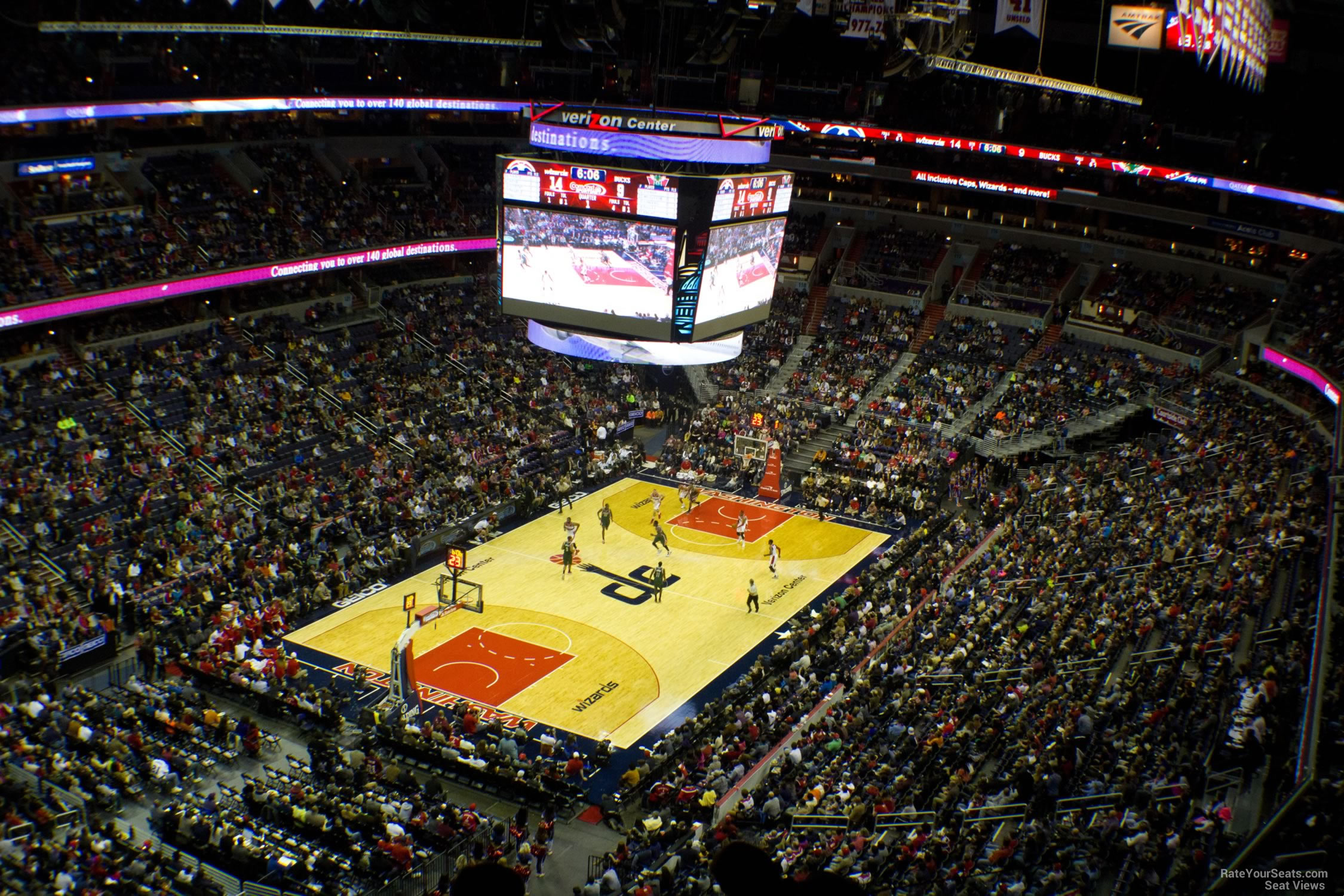 section 410, row f seat view  for basketball - capital one arena