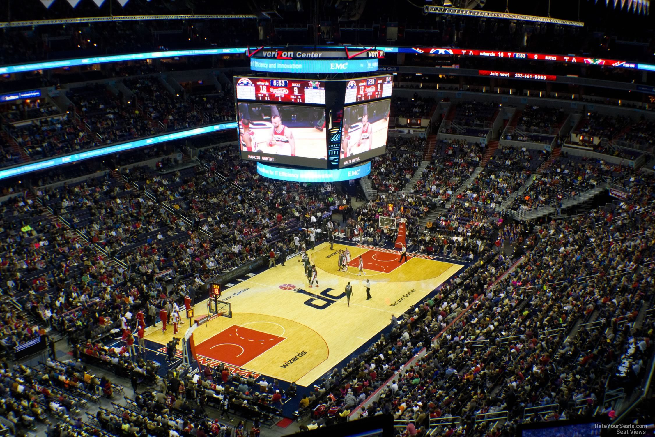 section 411, row f seat view  for basketball - capital one arena