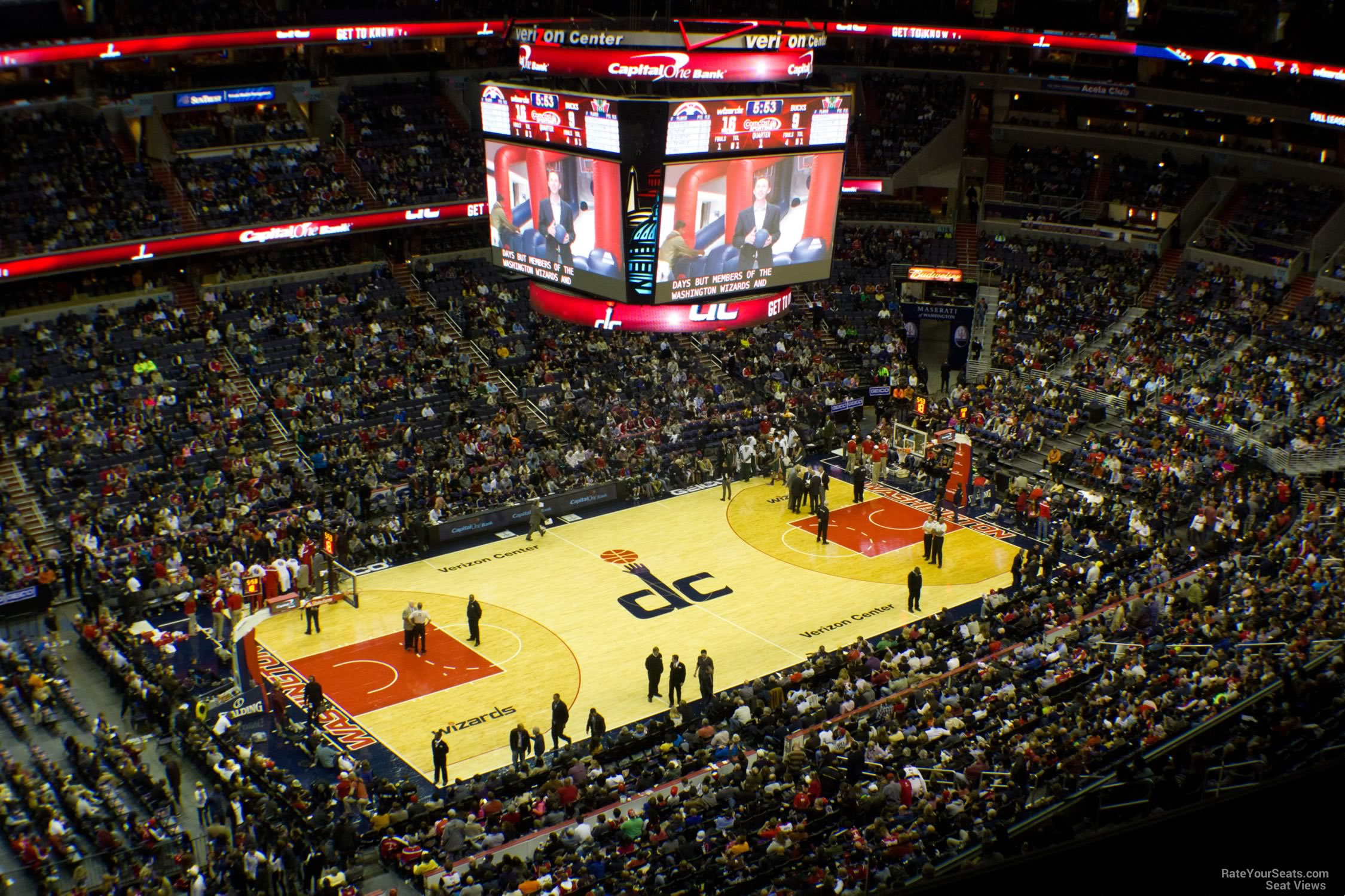 section 413, row f seat view  for basketball - capital one arena