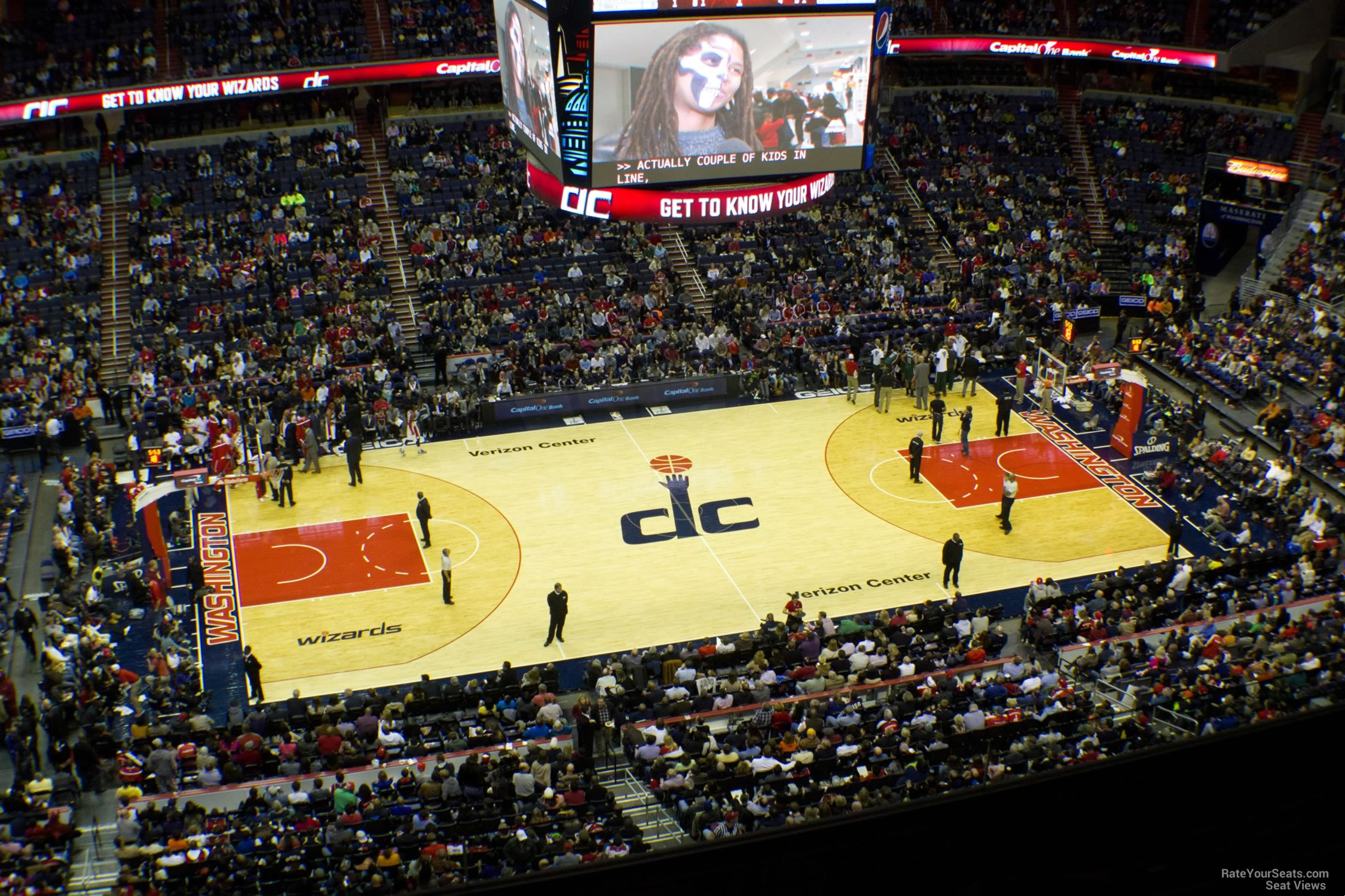 section 415, row f seat view  for basketball - capital one arena