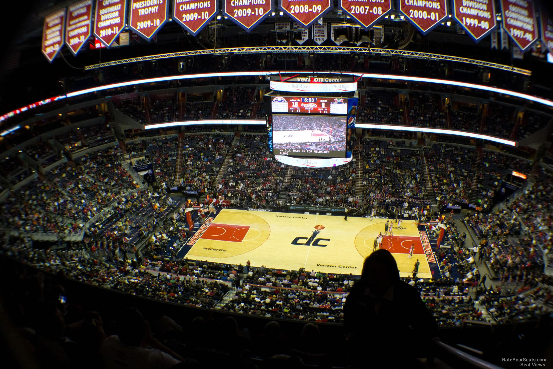 section 416, row f seat view  for basketball - capital one arena