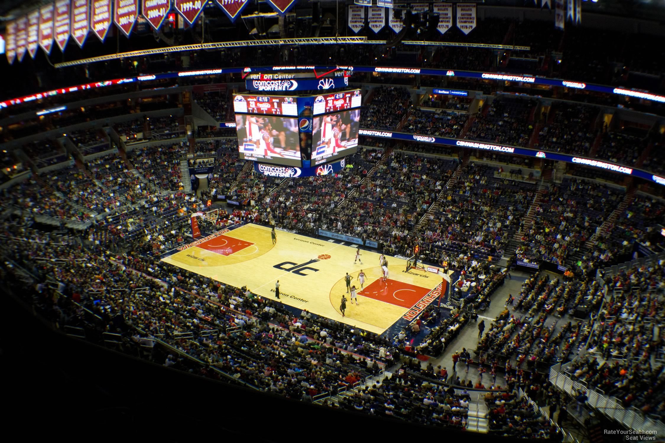 section 420, row f seat view  for basketball - capital one arena