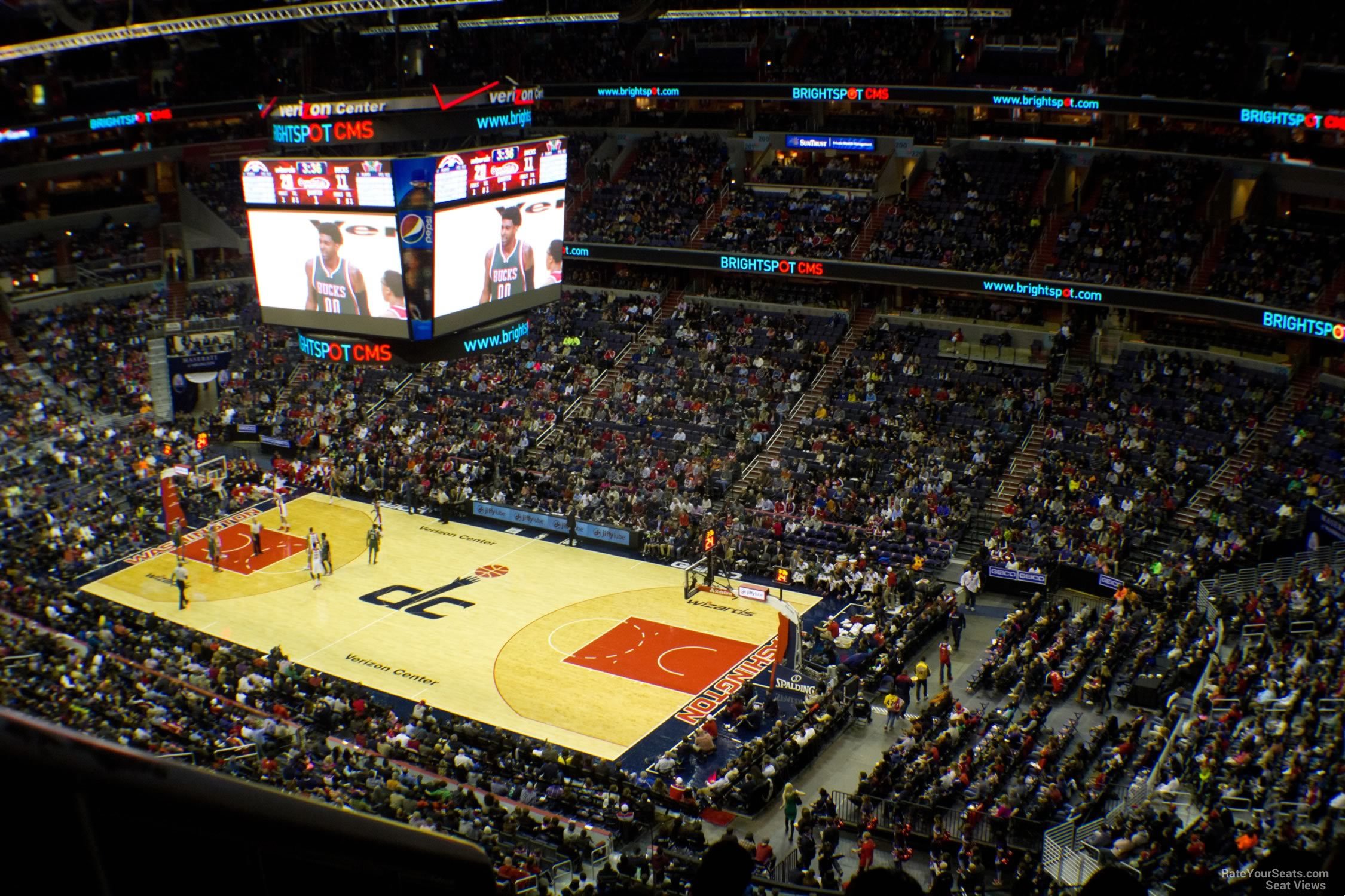 section 421, row f seat view  for basketball - capital one arena