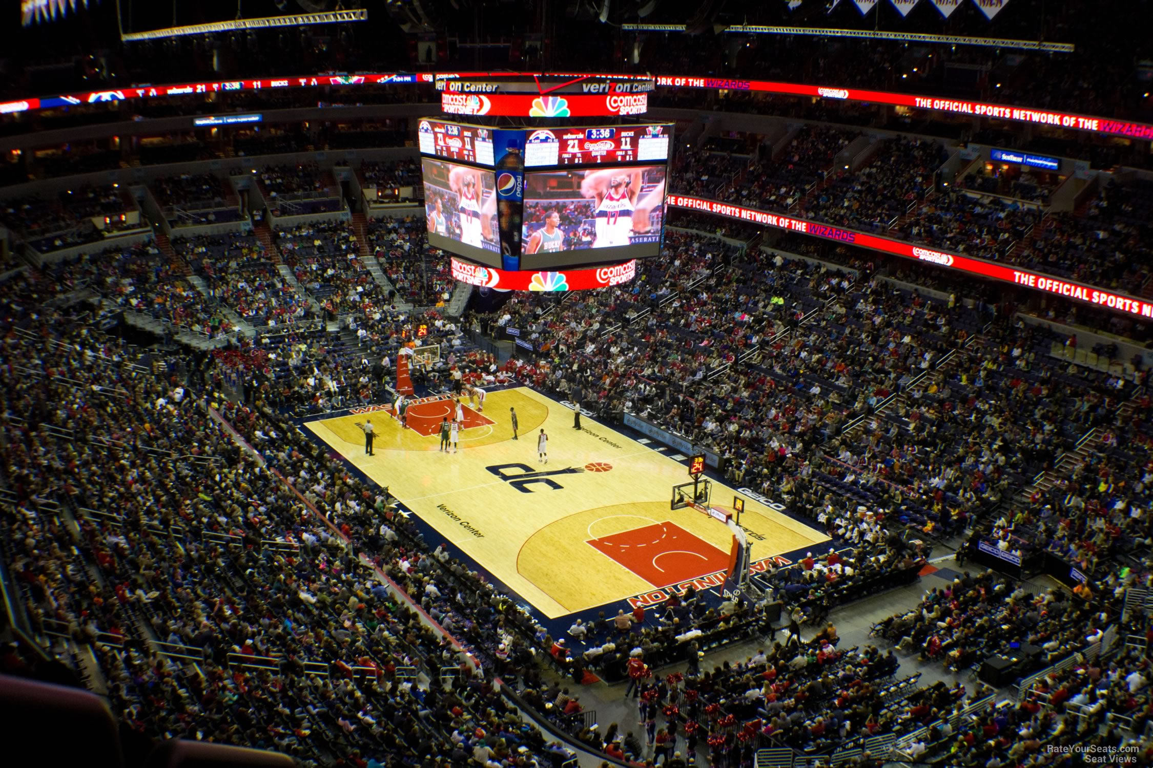 section 422, row f seat view  for basketball - capital one arena