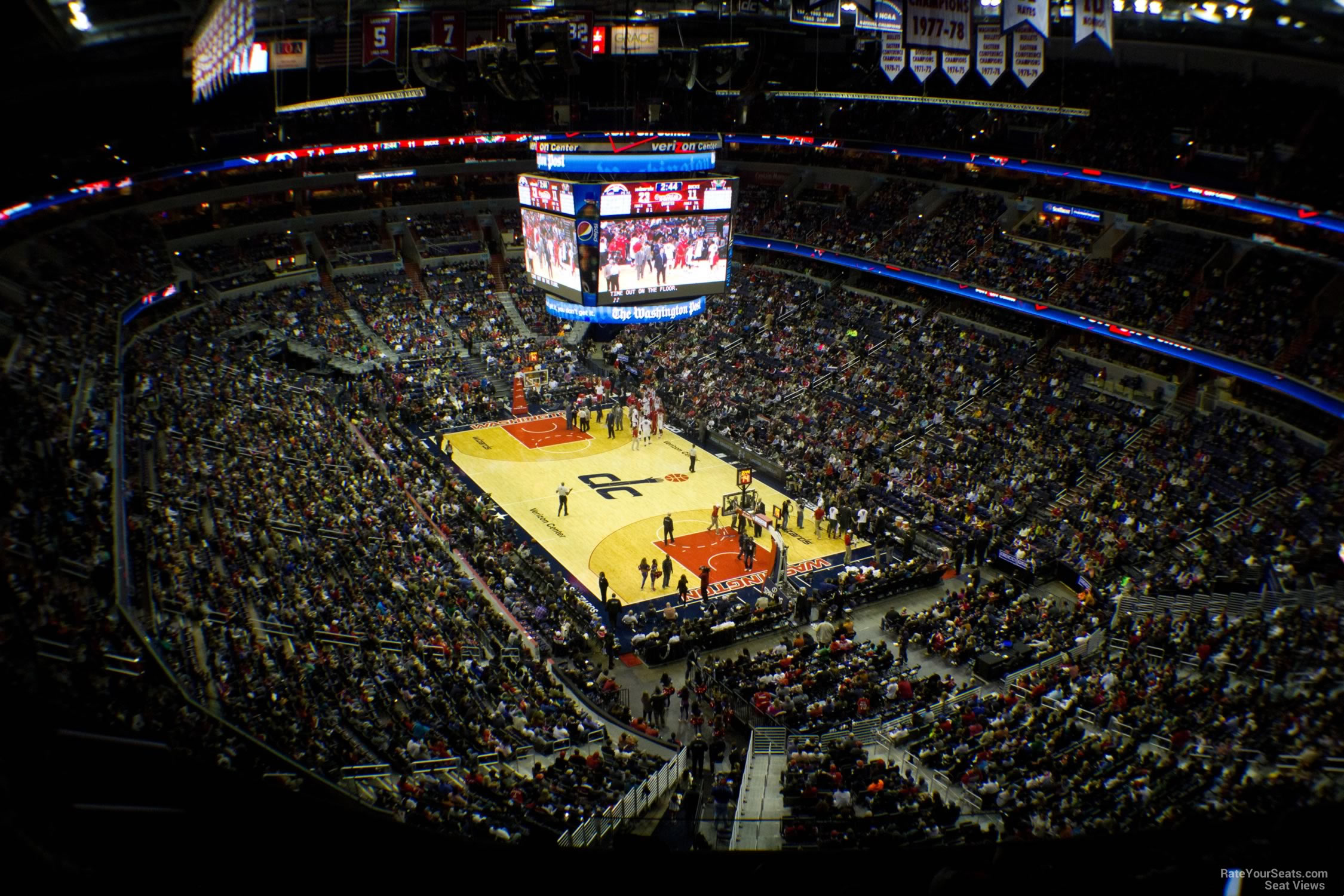 section 423, row f seat view  for basketball - capital one arena