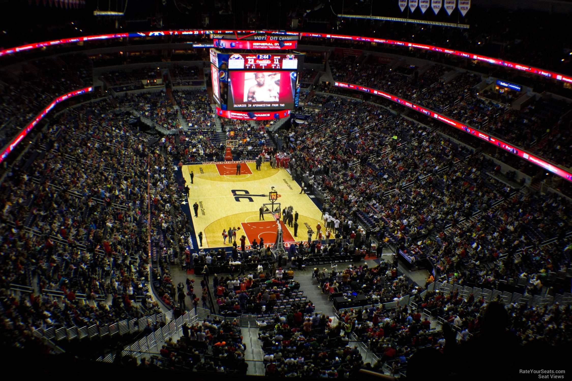 section 424, row f seat view  for basketball - capital one arena