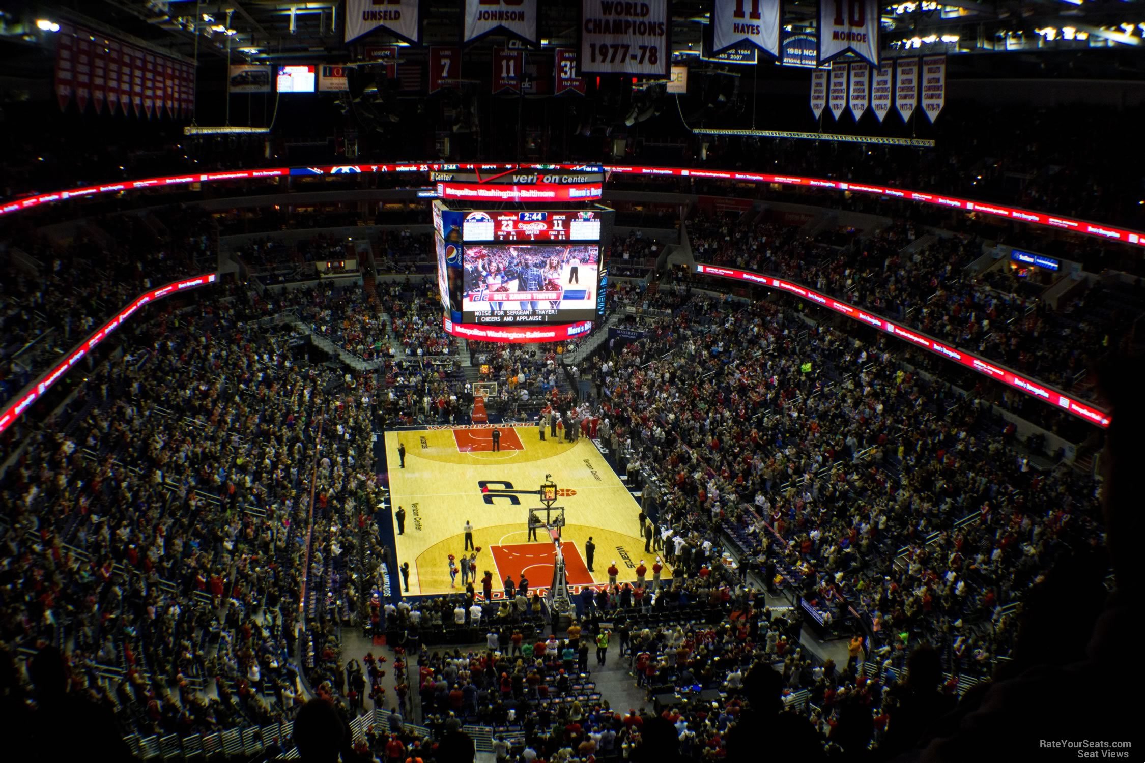 section 425, row f seat view  for basketball - capital one arena