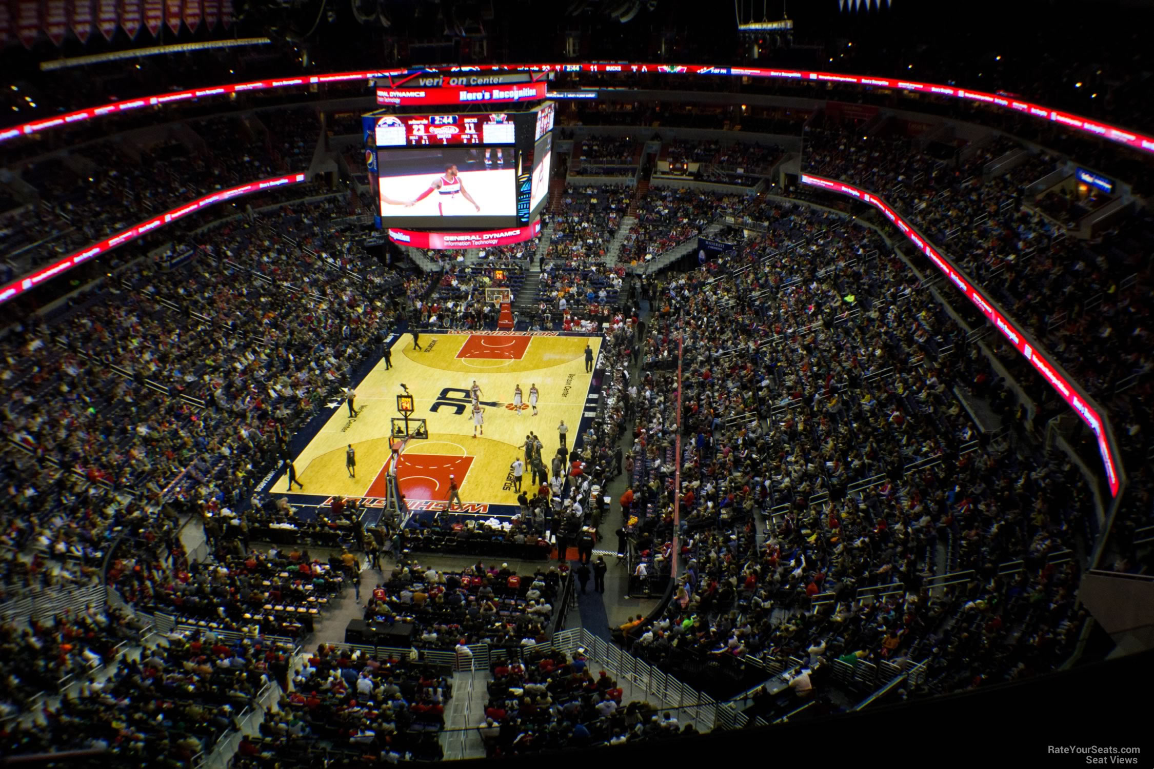 section 427, row f seat view  for basketball - capital one arena