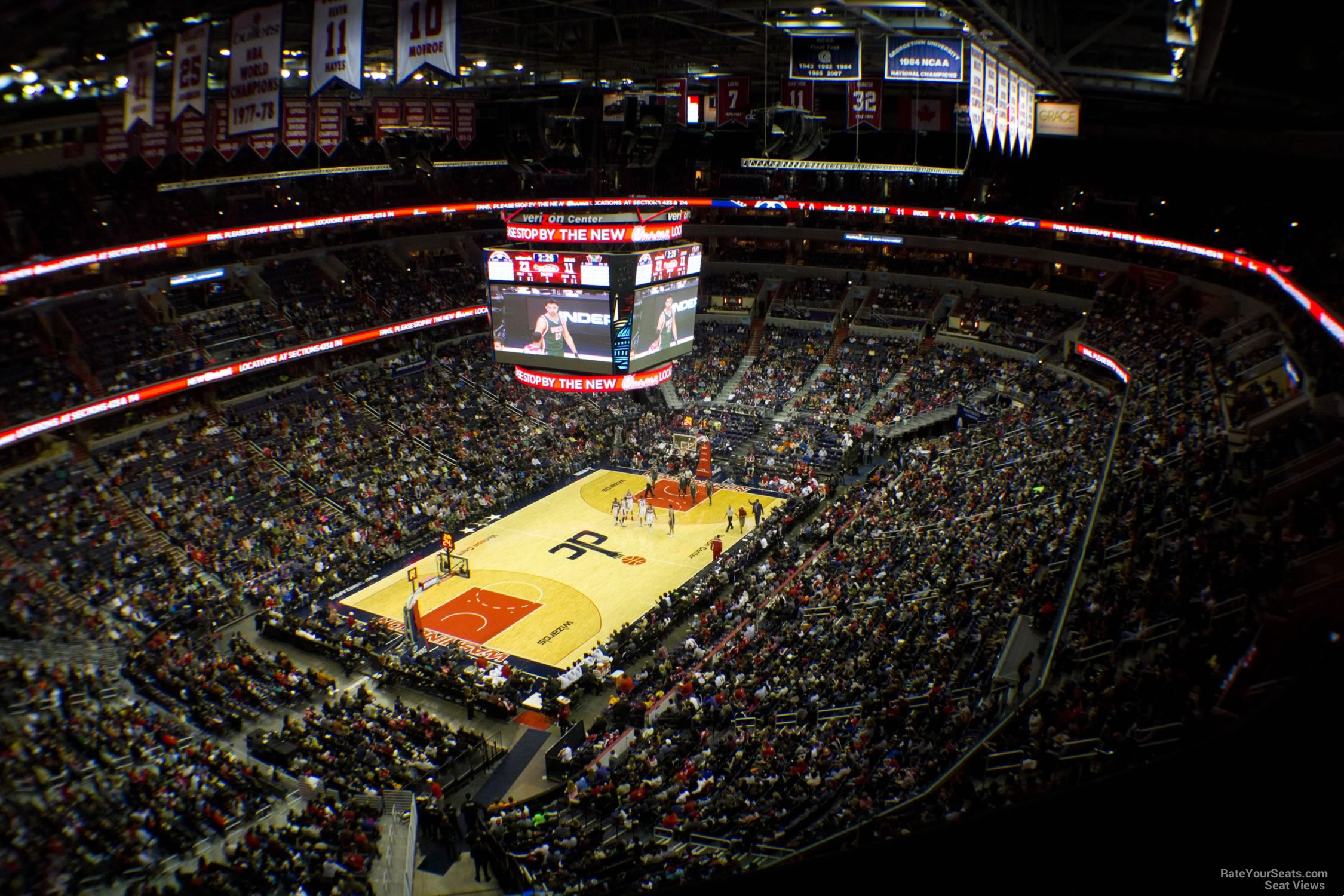 This is the view from certain nosebleed seats in Capital One Arena