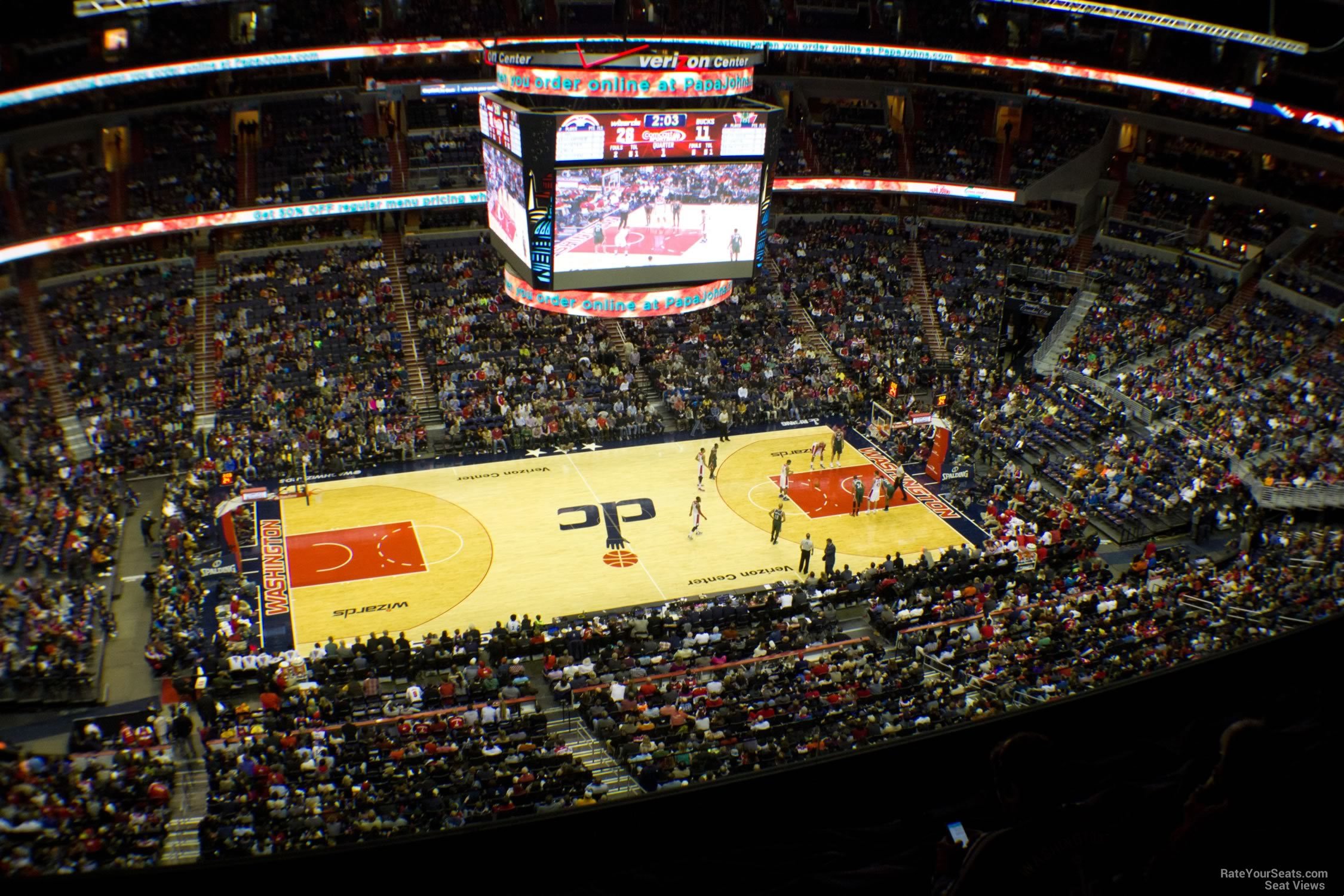 section 433, row f seat view  for basketball - capital one arena