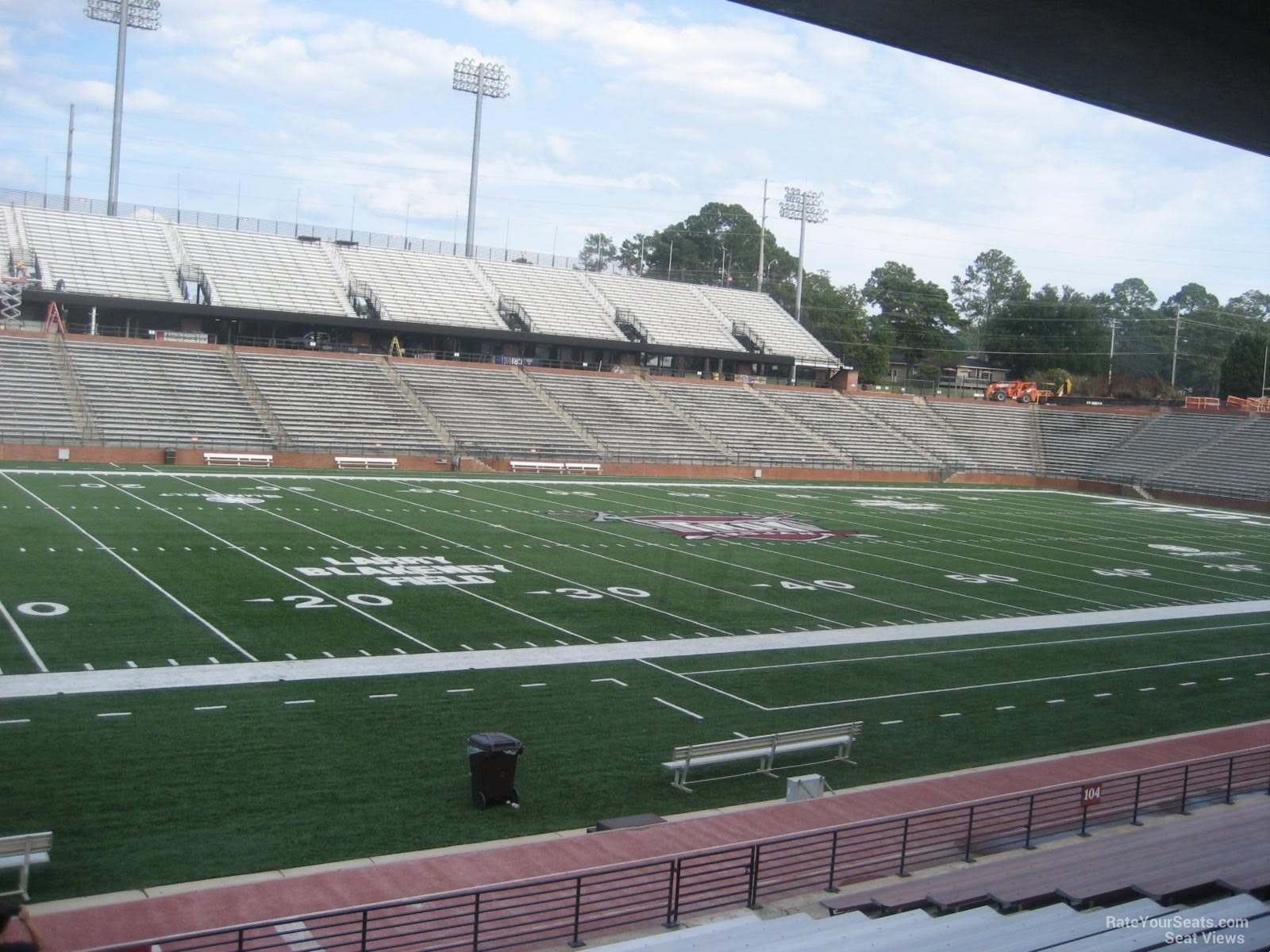 section 102, row 15 seat view  - troy memorial stadium