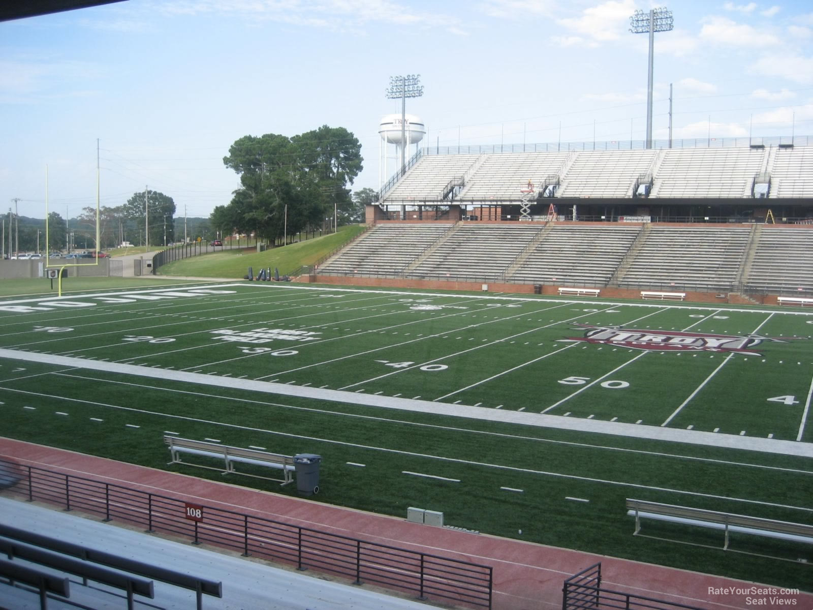 section 110, row 15 seat view  - troy memorial stadium