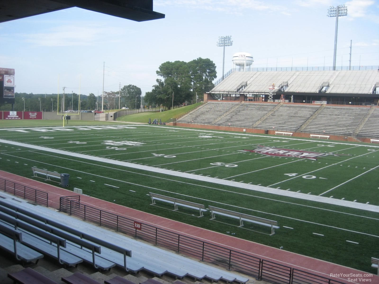 section 112, row 15 seat view  - troy memorial stadium