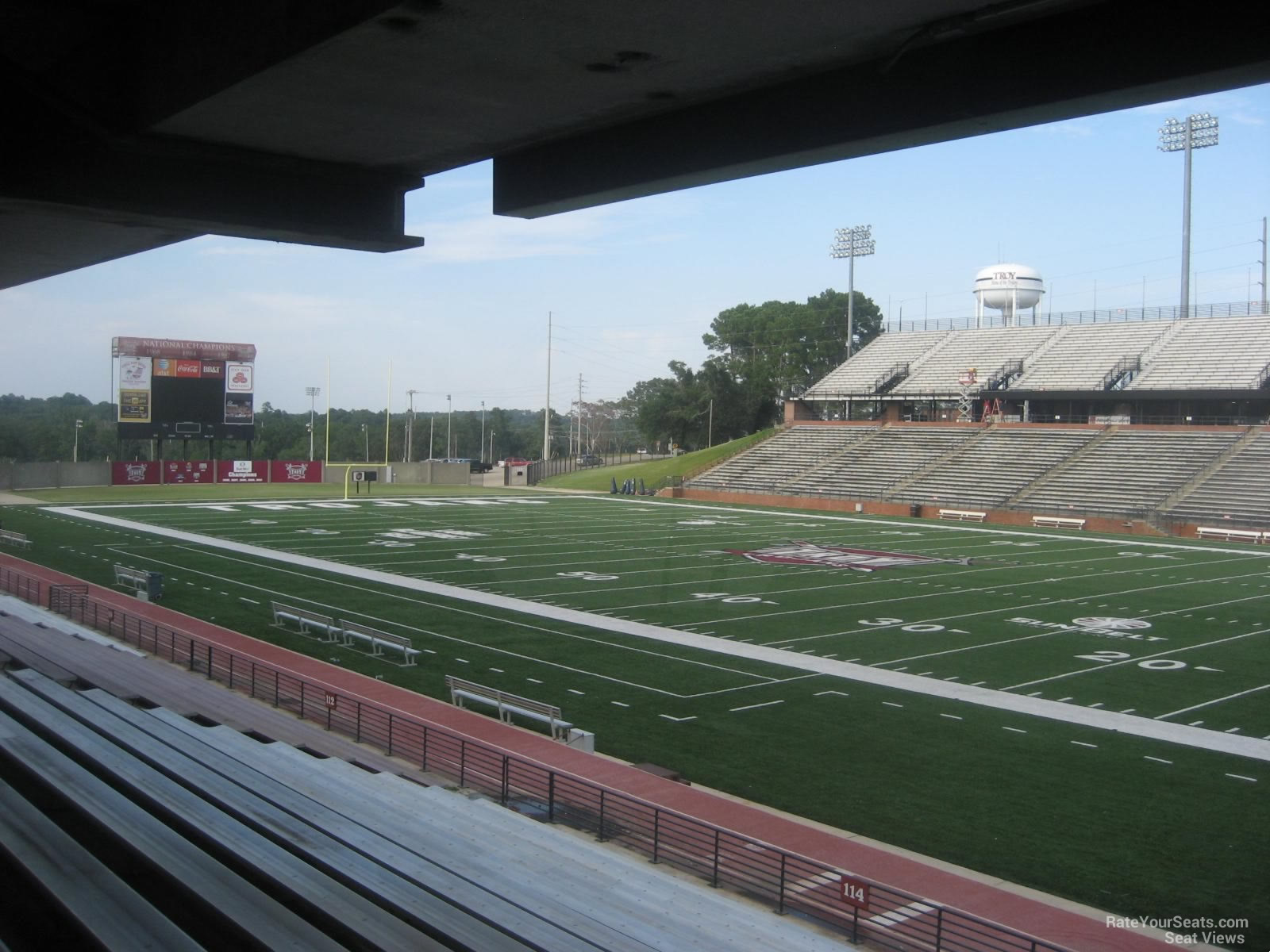 section 116, row 15 seat view  - troy memorial stadium