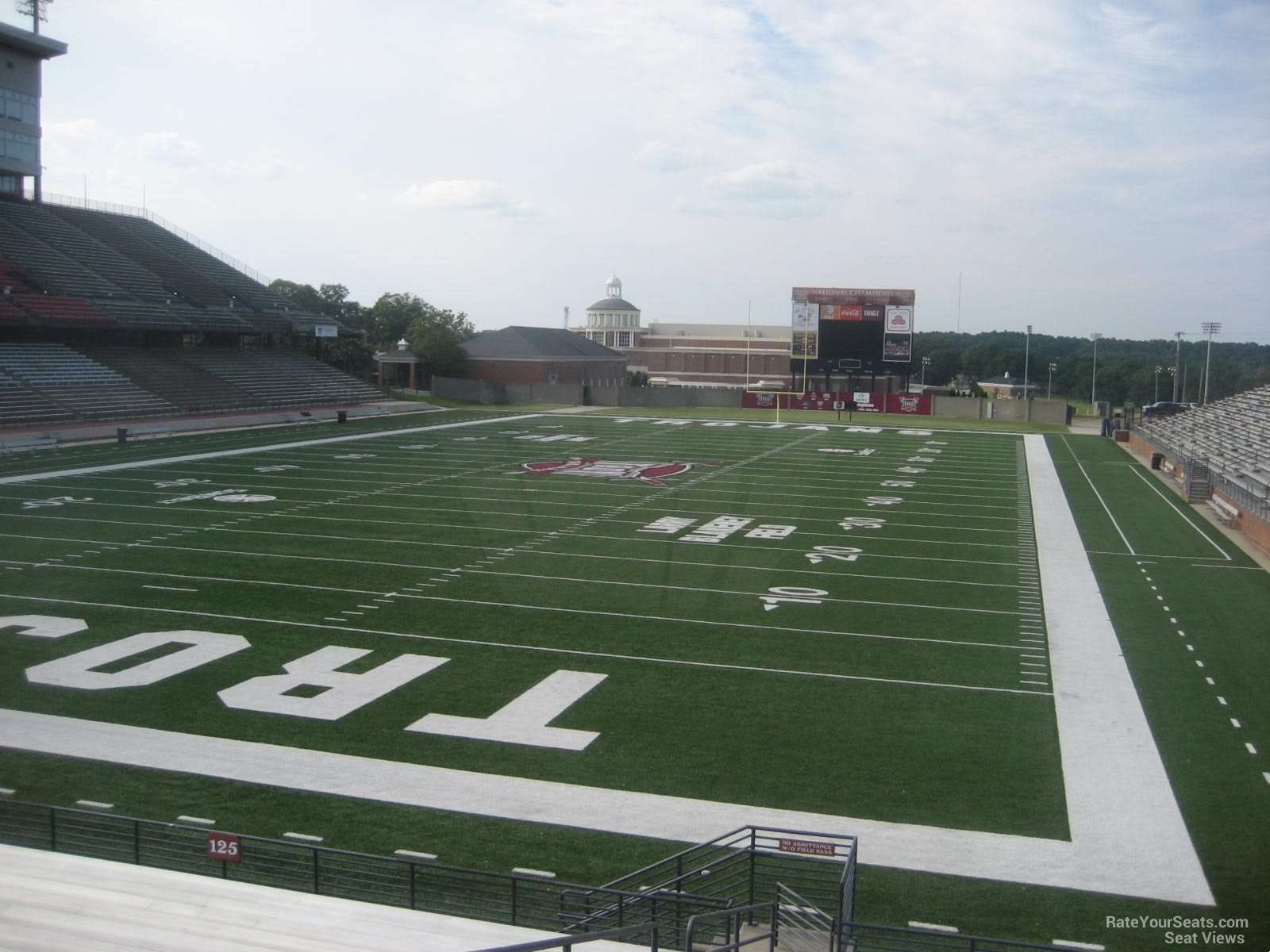 section 123, row 15 seat view  - troy memorial stadium