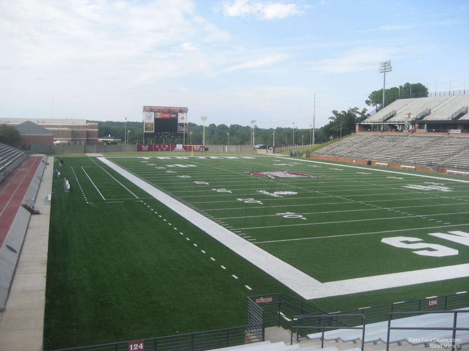 section 124, row 15 seat view  - troy memorial stadium