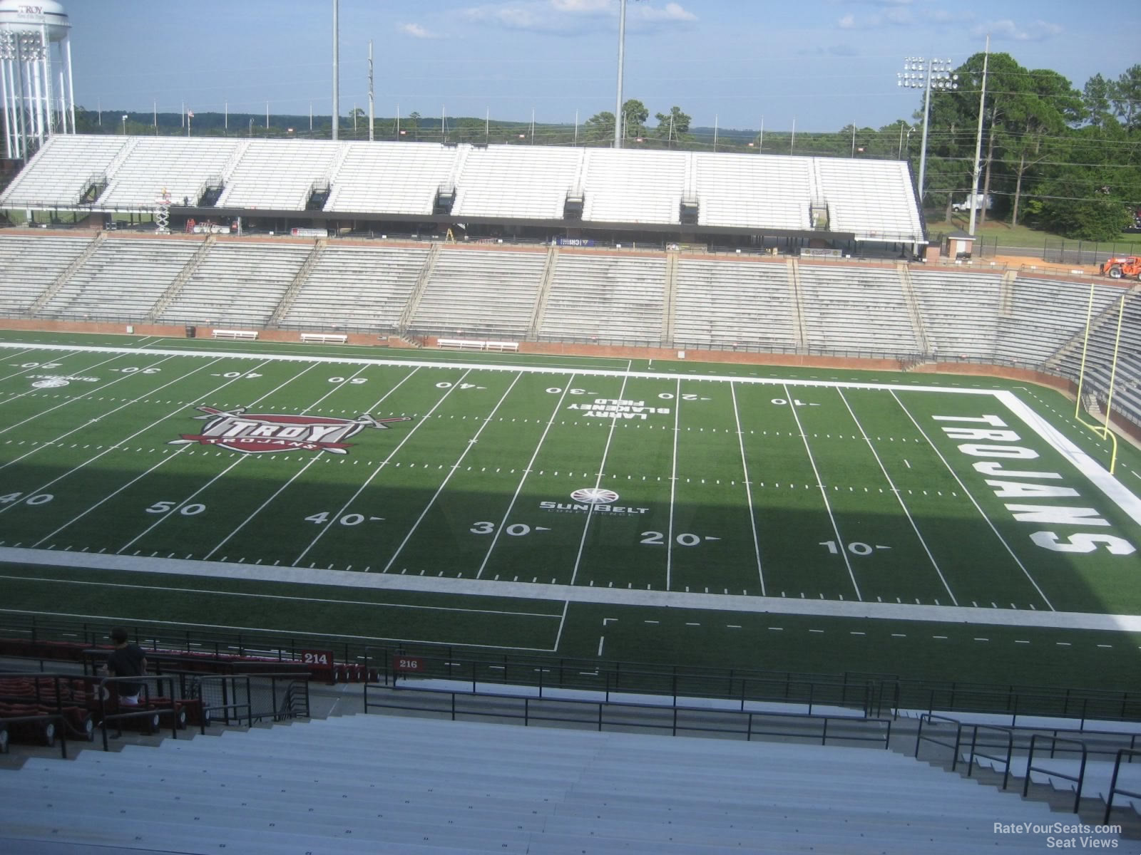 section 216, row 31 seat view  - troy memorial stadium