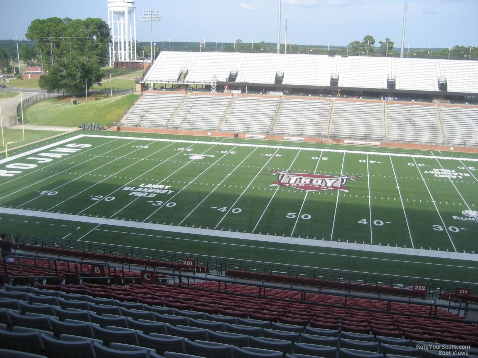 stadium club c, row 13 seat view  - troy memorial stadium