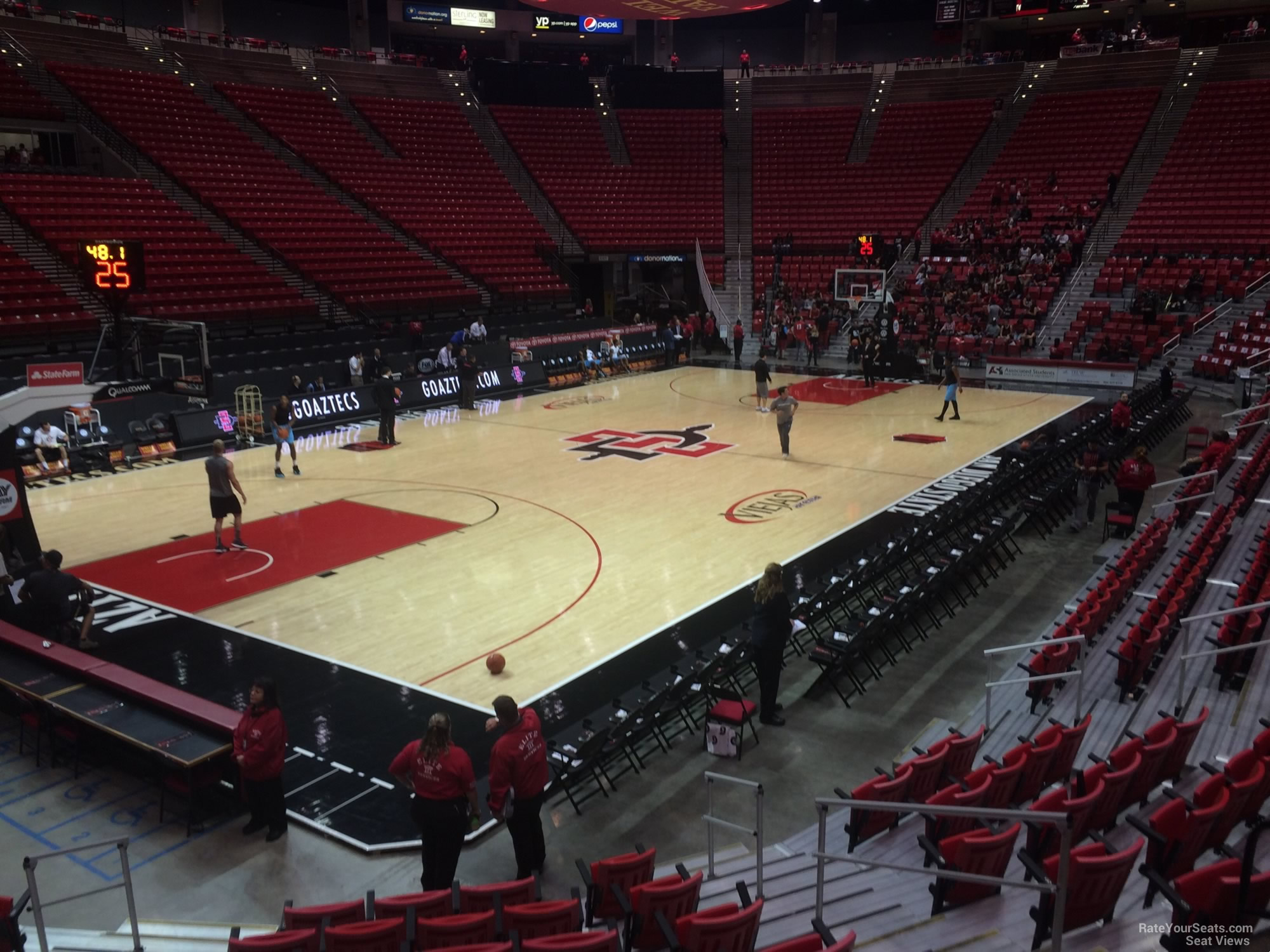 section c, row 10 seat view  for basketball - viejas arena