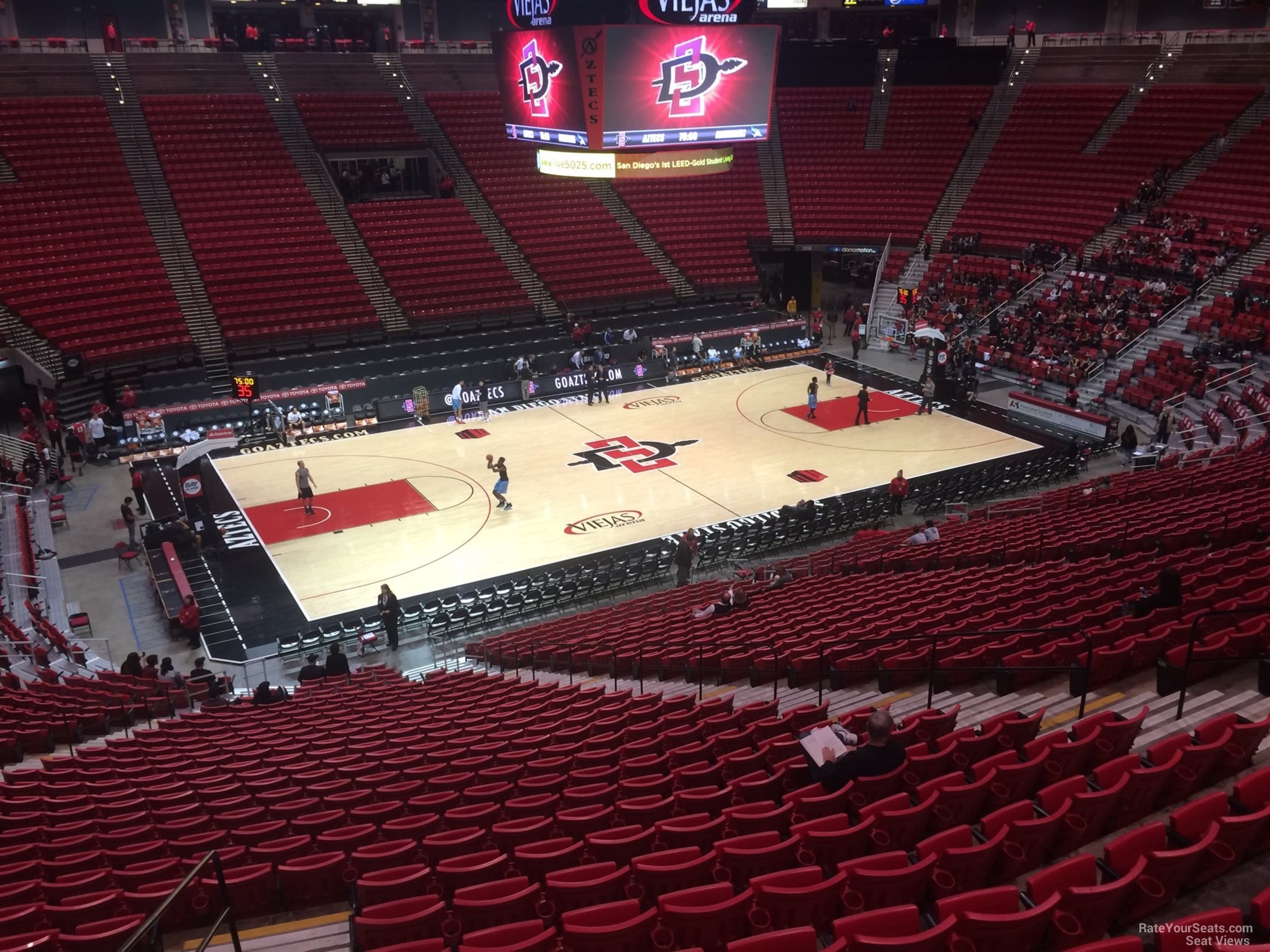 section d, row 30 seat view  - viejas arena