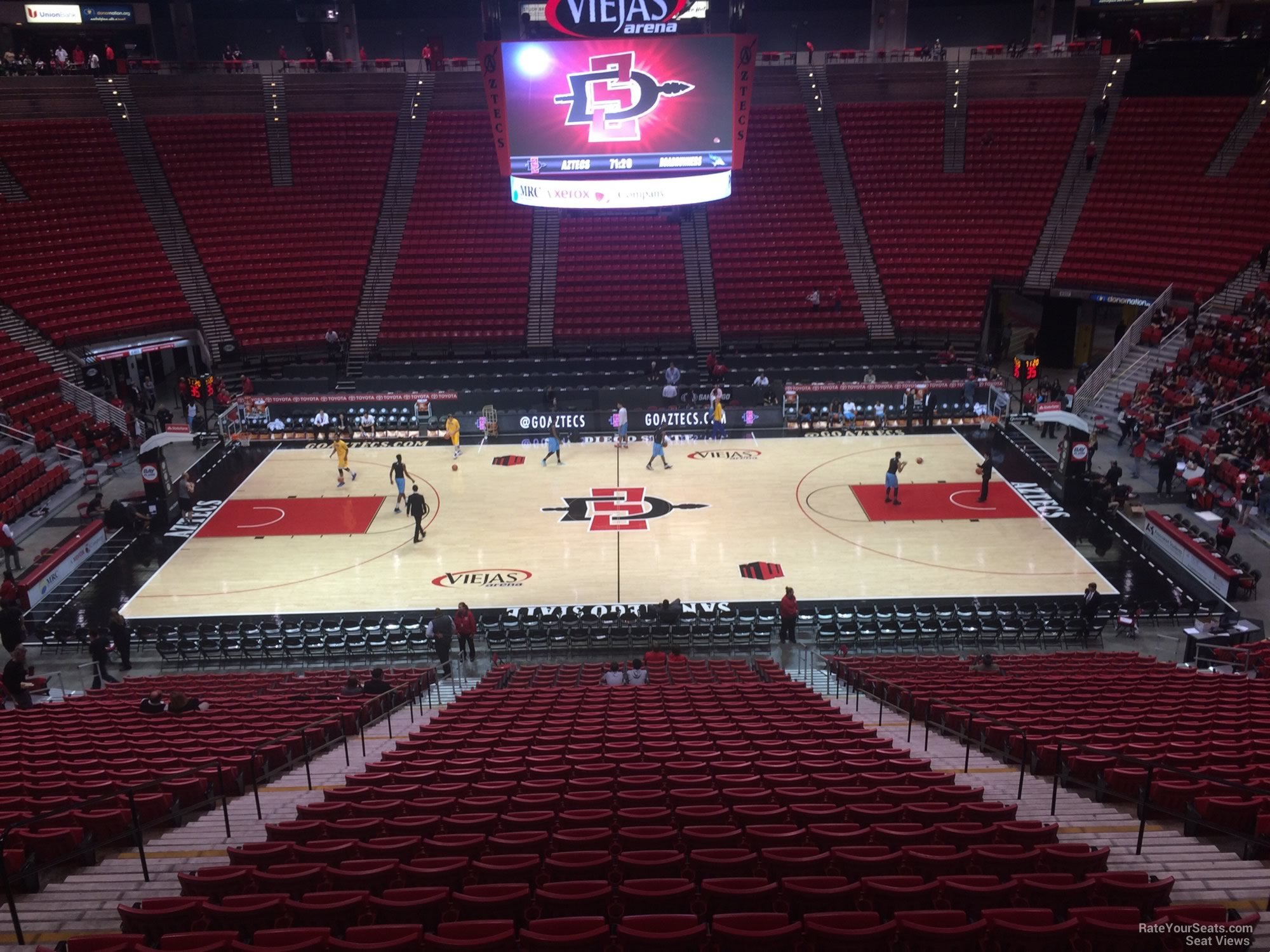 section f, row 30 seat view  - viejas arena