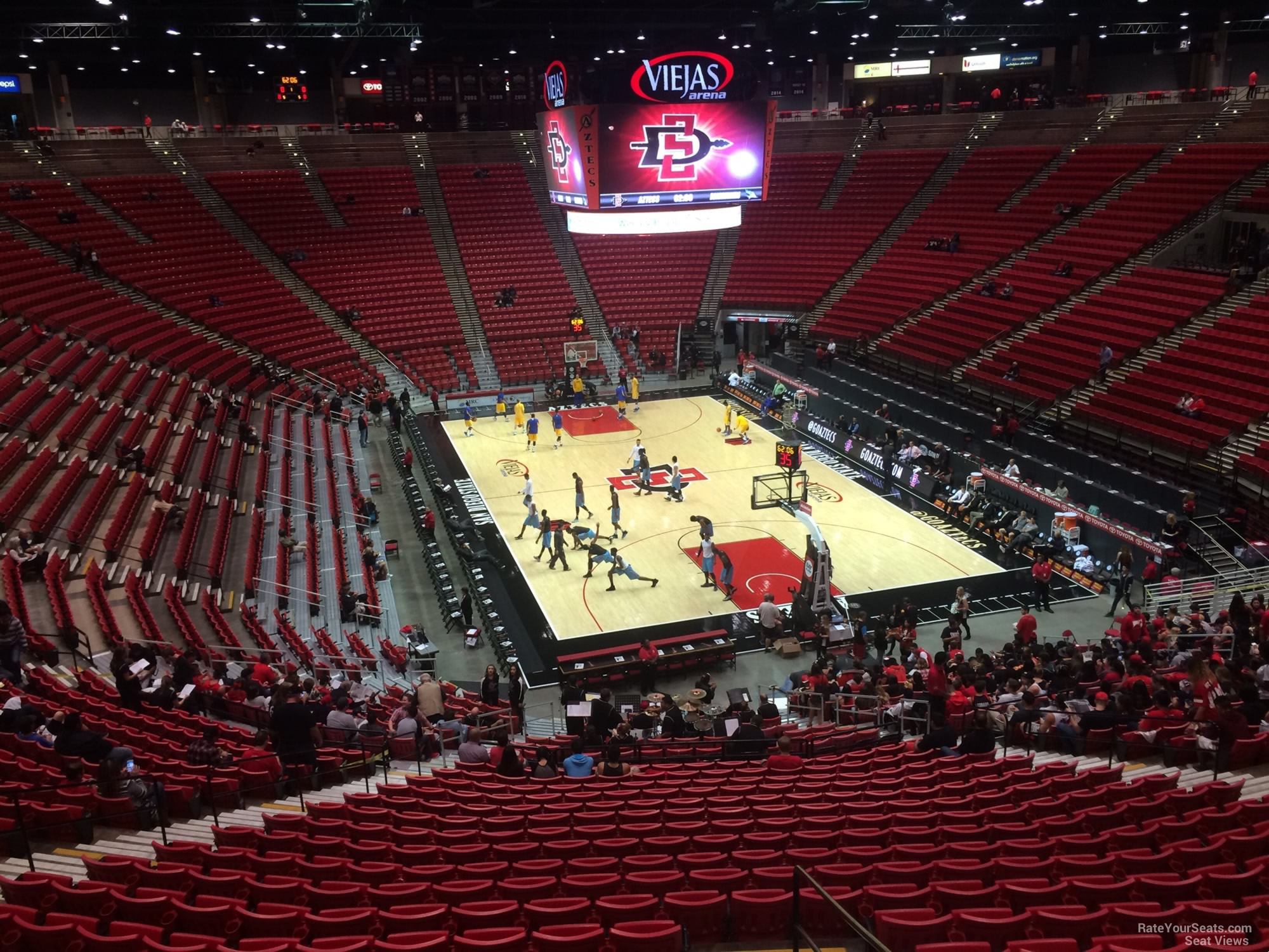 section k, row 30 seat view  for basketball - viejas arena