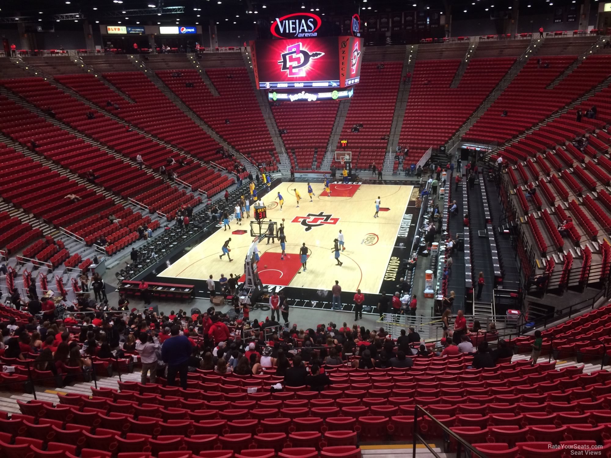 section m, row 30 seat view  for basketball - viejas arena