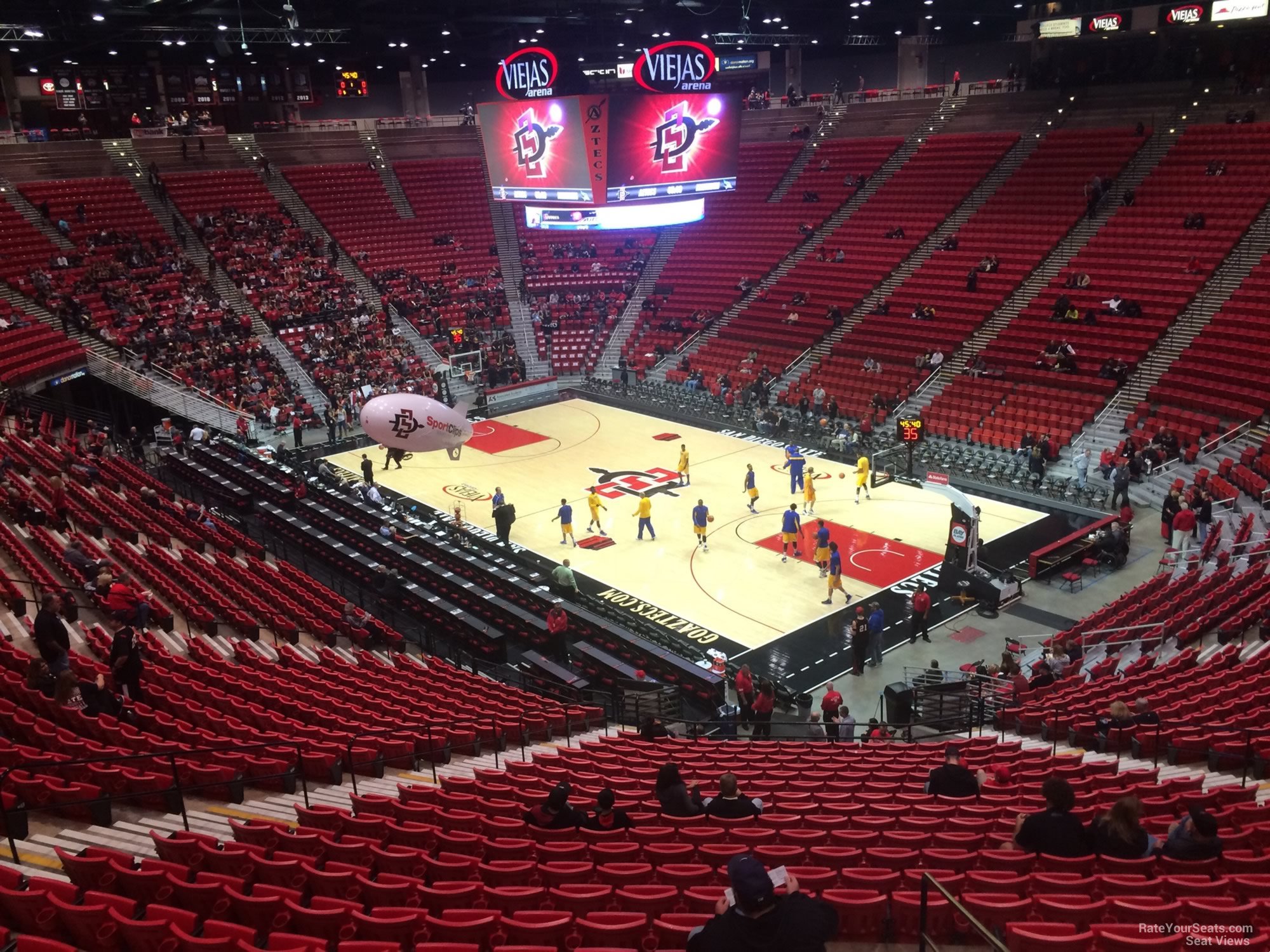 section u, row 30 seat view  - viejas arena