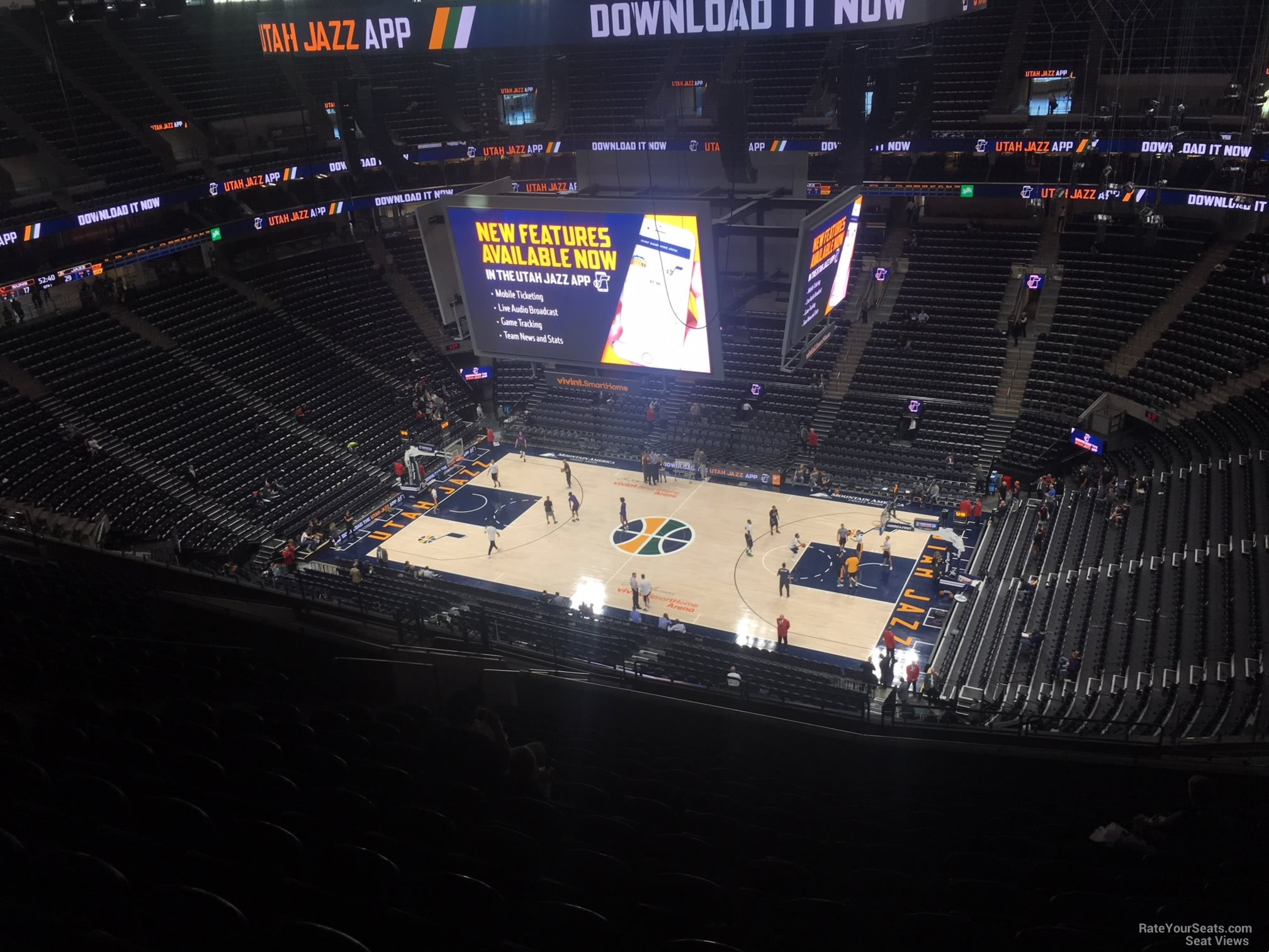 section 109, row 12 seat view  for basketball - delta center