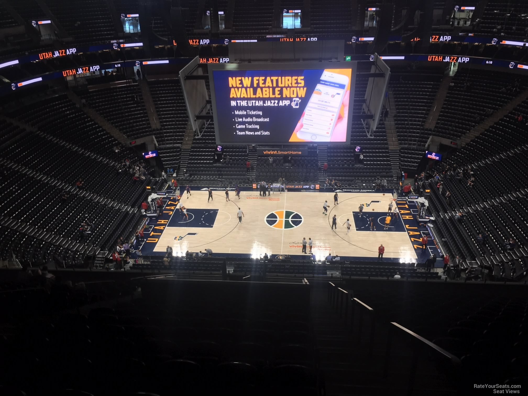 section 112, row 12 seat view  for basketball - delta center