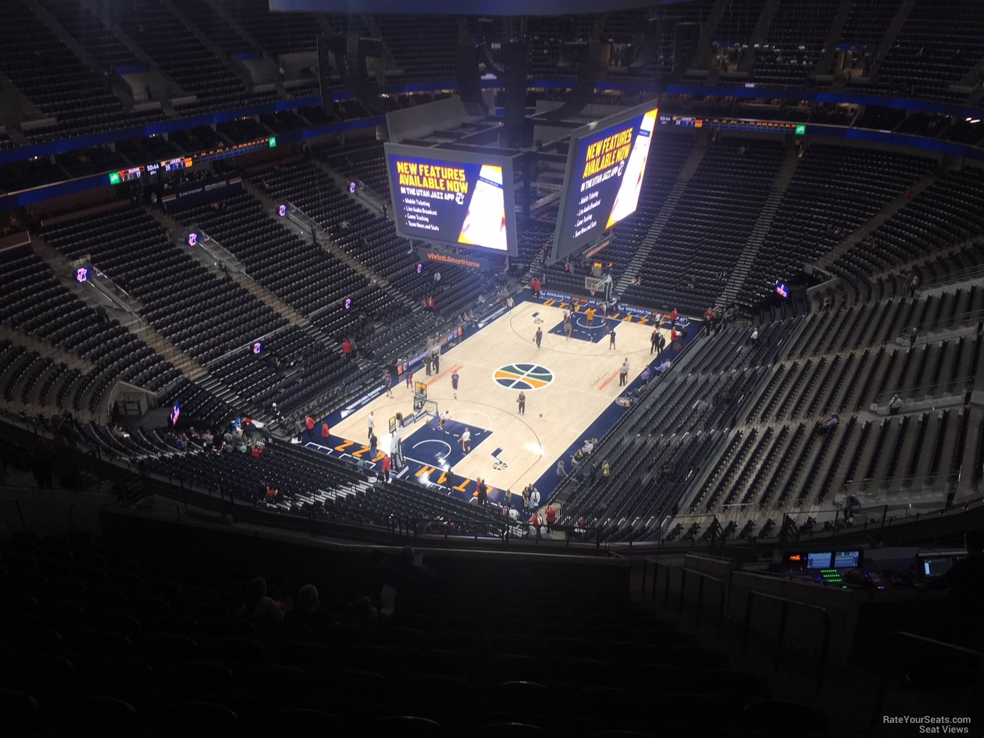 section 119, row 12 seat view  for basketball - delta center